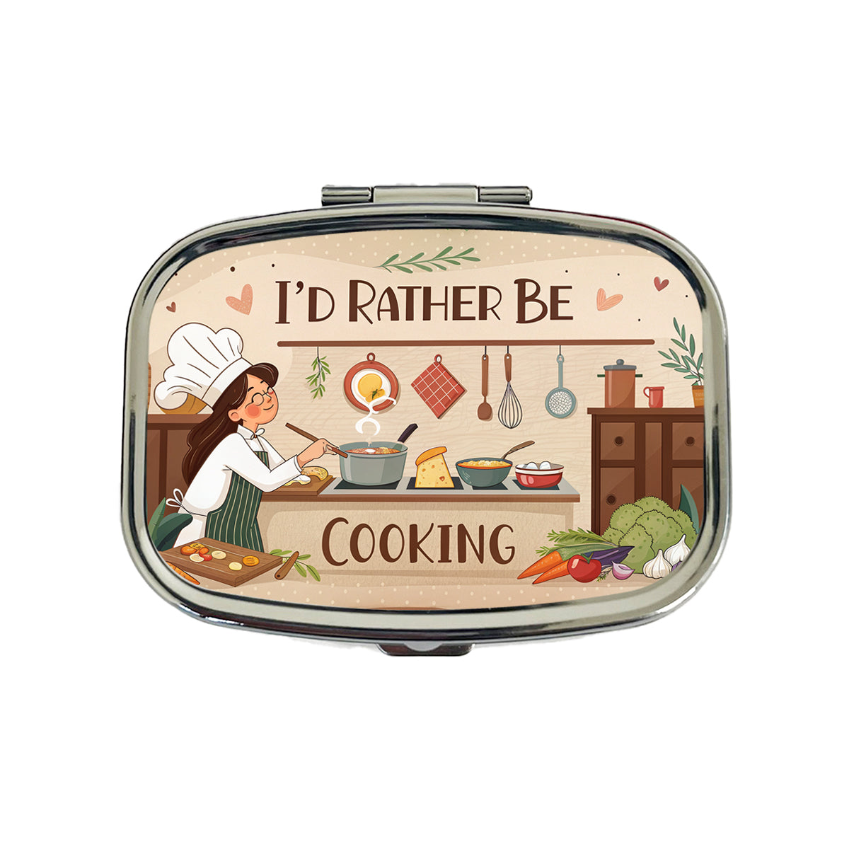 I'd Rather Be Cooking Cook Travel Pill Box Case