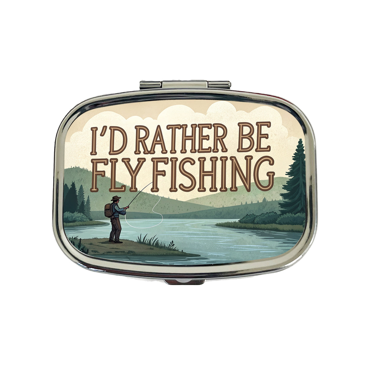 I'd Rather Be Fly Fishing Travel Pill Box Case