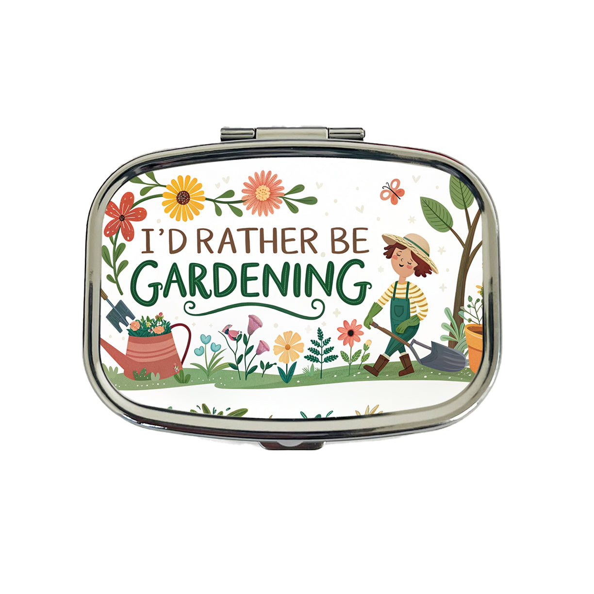 I'd Rather Be Gardening Travel Pill Box Case