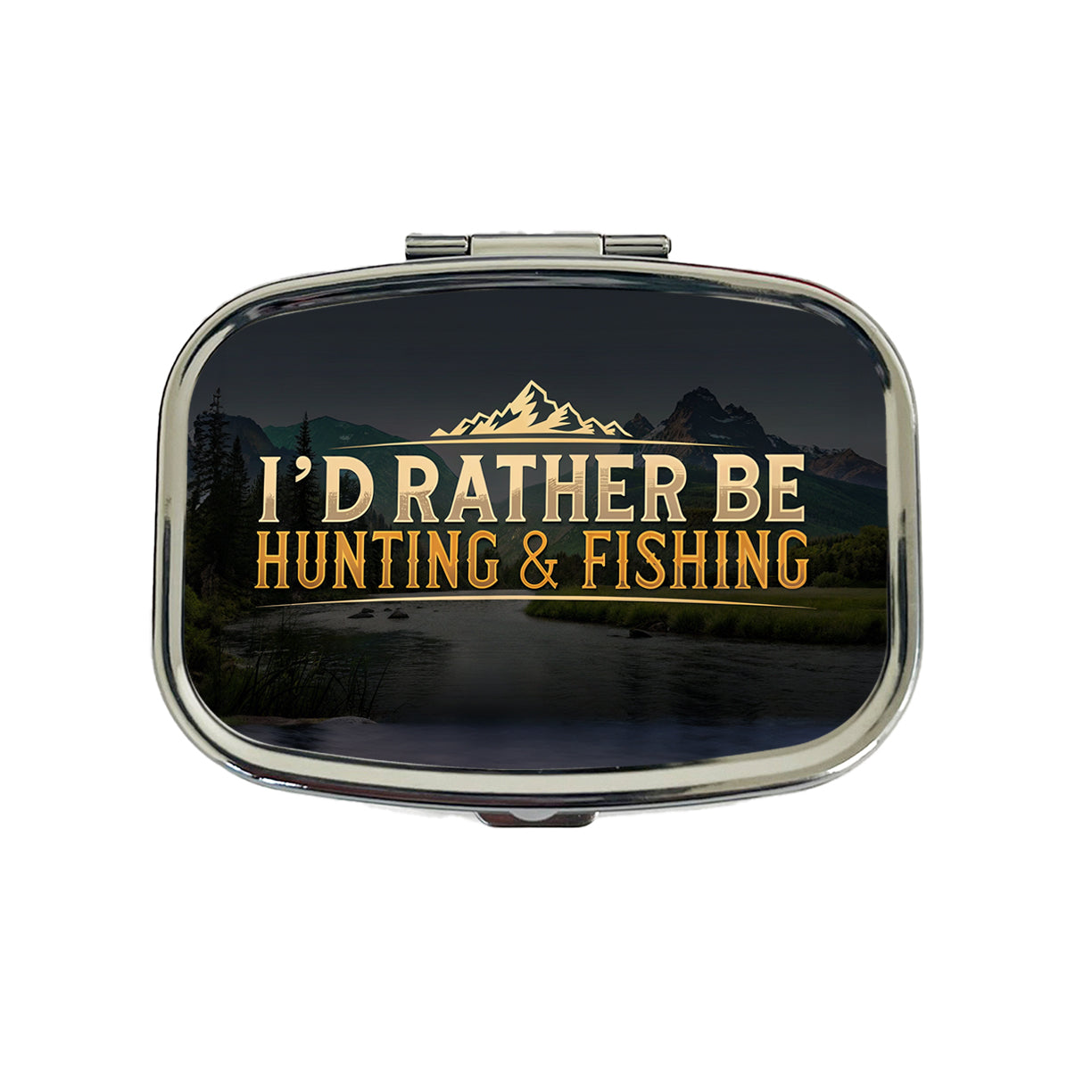 I'd Rather Be Hunting and Fishing Travel Pill Box Case