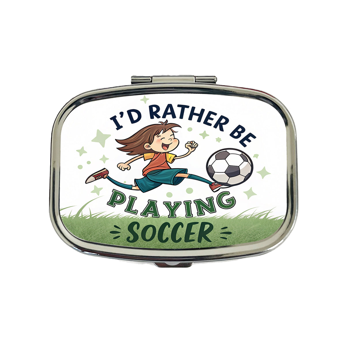 I'd Rather Be Playing Soccer Travel Pill Box Case