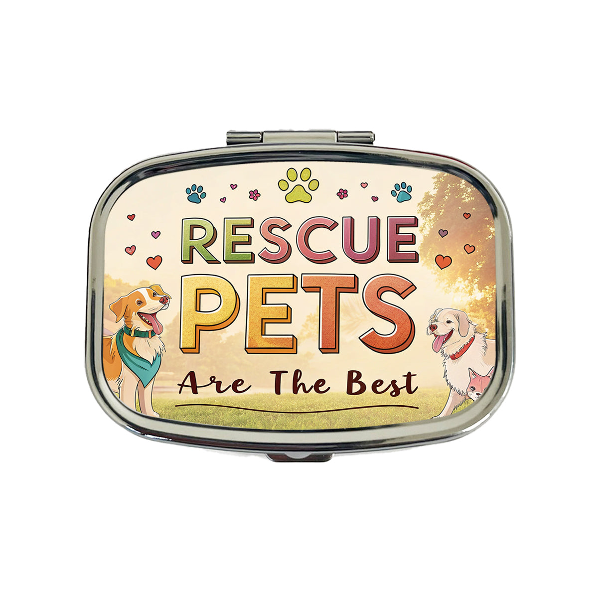 Rescue Pets Are The Best Adopt Dog Cat Travel Pill Box Case