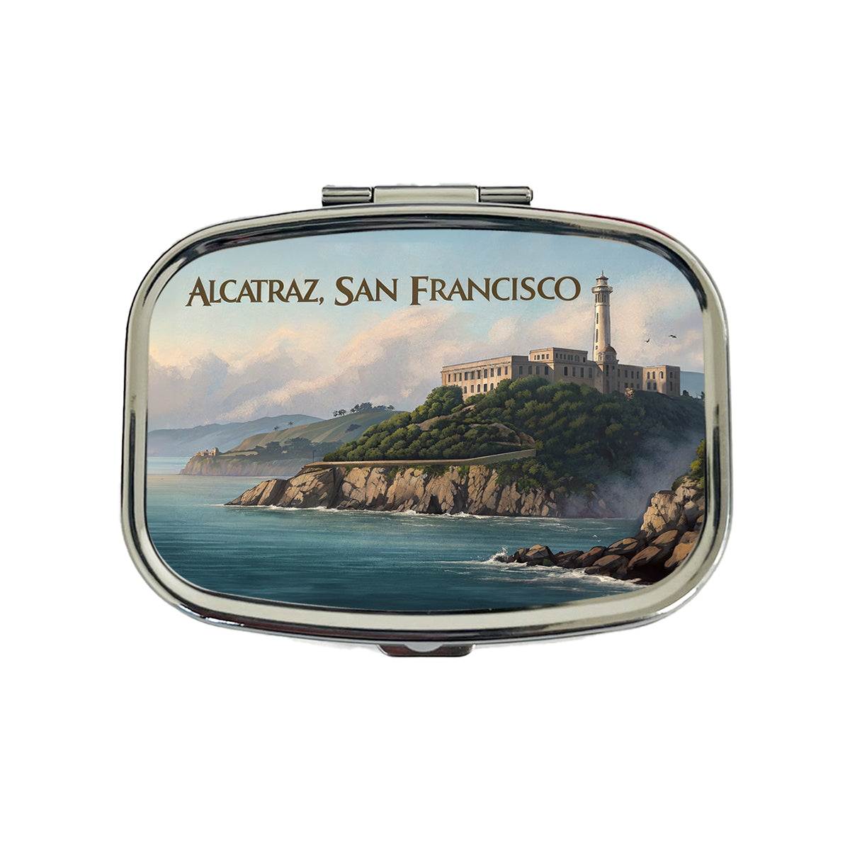 Alcatraz Prison Island San Francisco Travel Pill Box Case