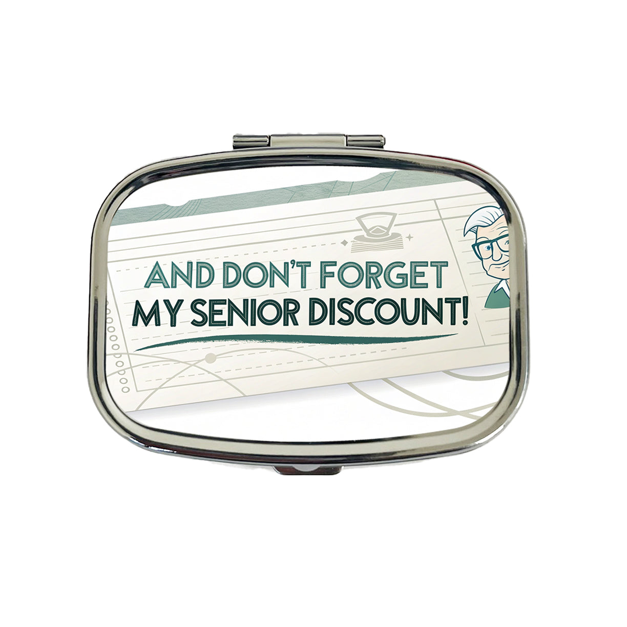 And Don't Forget My Senior Discount Funny Travel Pill Box Case