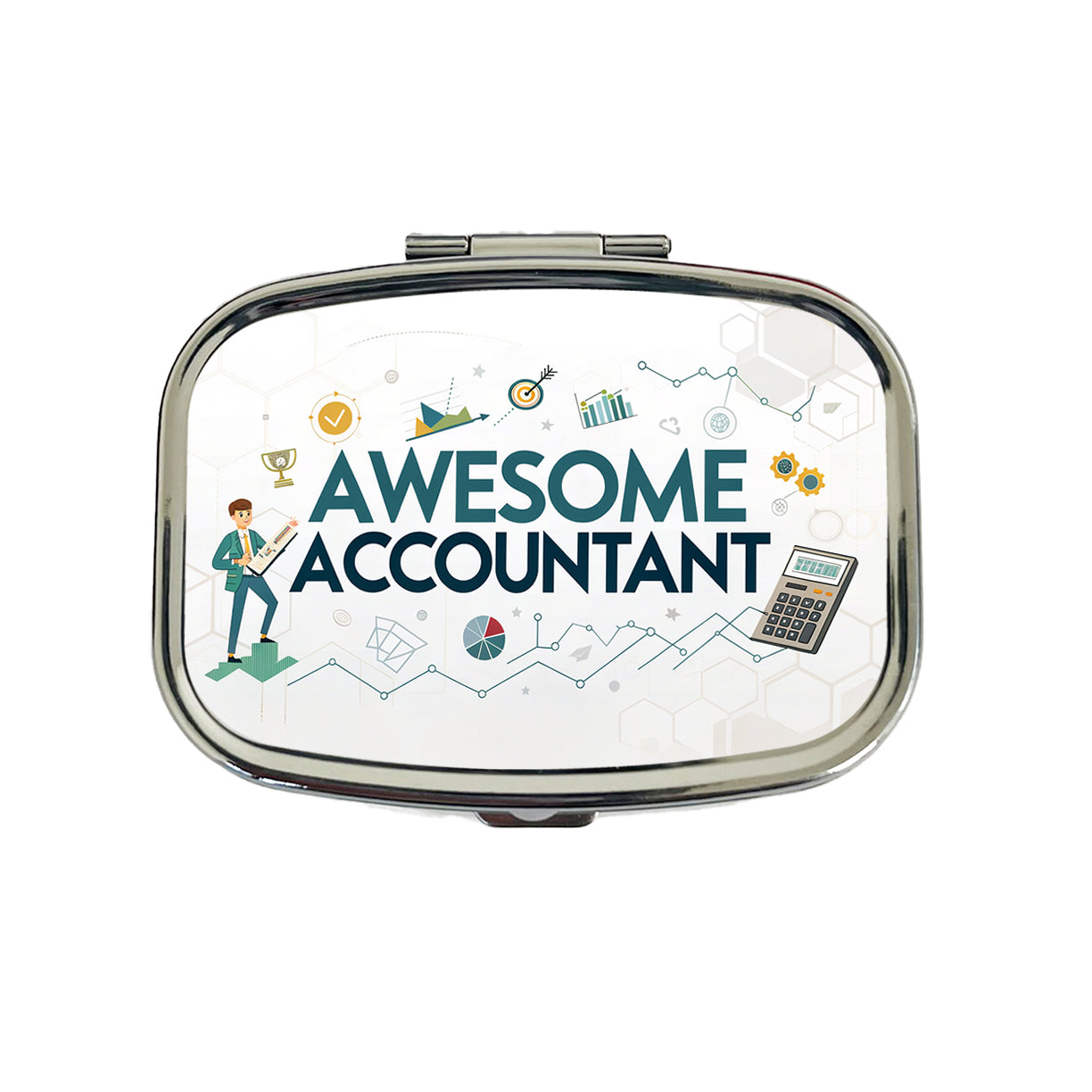 Awesome Accountant Inspirational Travel Pill Box Case