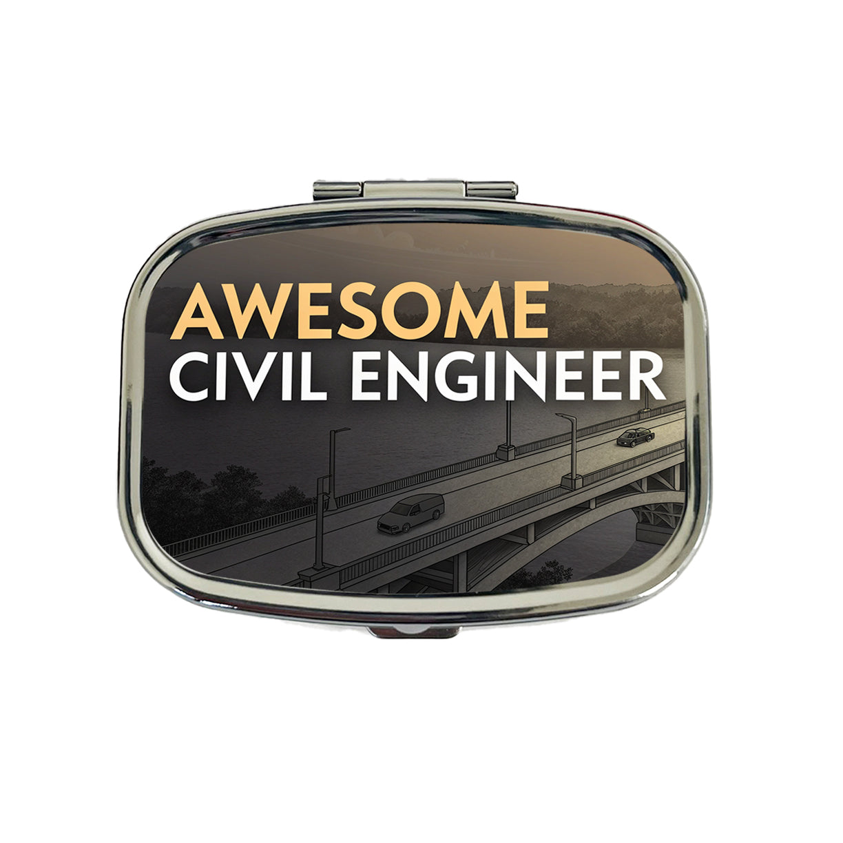 Awesome Civil Engineer Inspirational Travel Pill Box Case