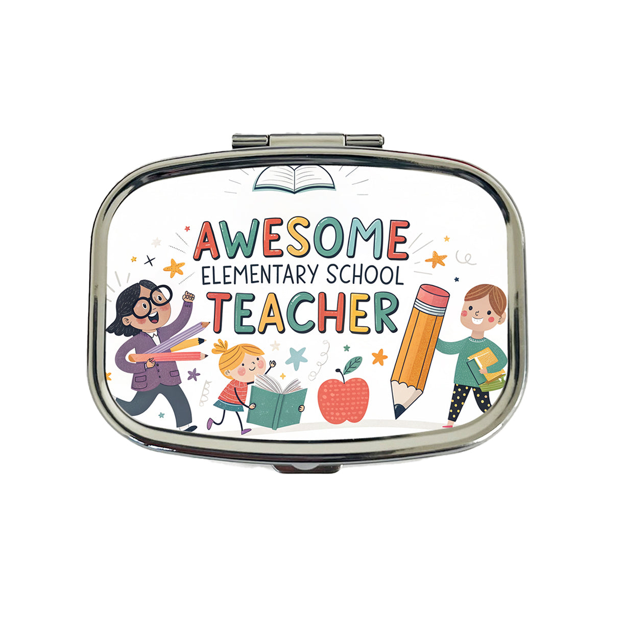 Awesome Elementary School Teacher Inspirational Travel Pill Box Case