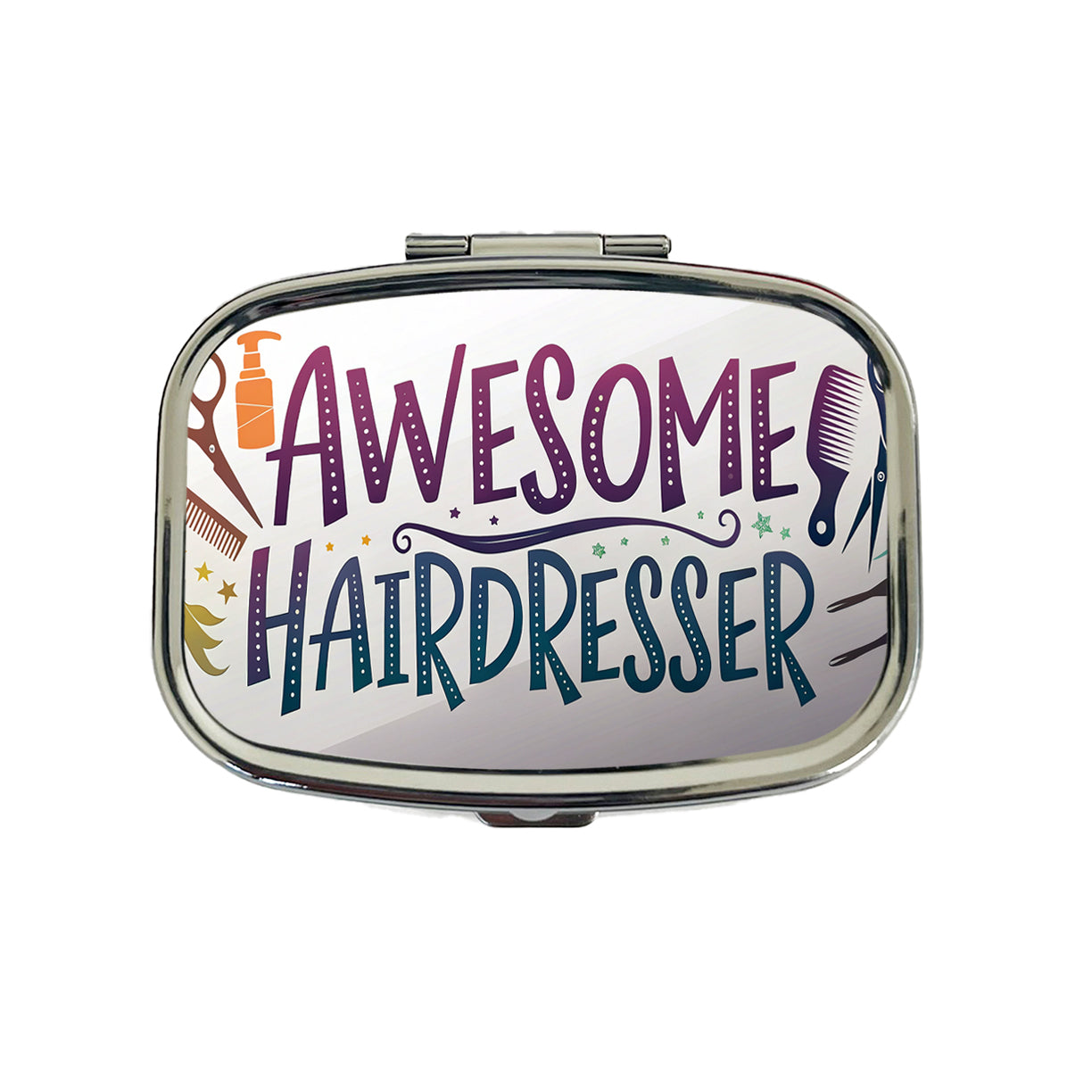 Awesome Hairdresser Inspirational Travel Pill Box Case