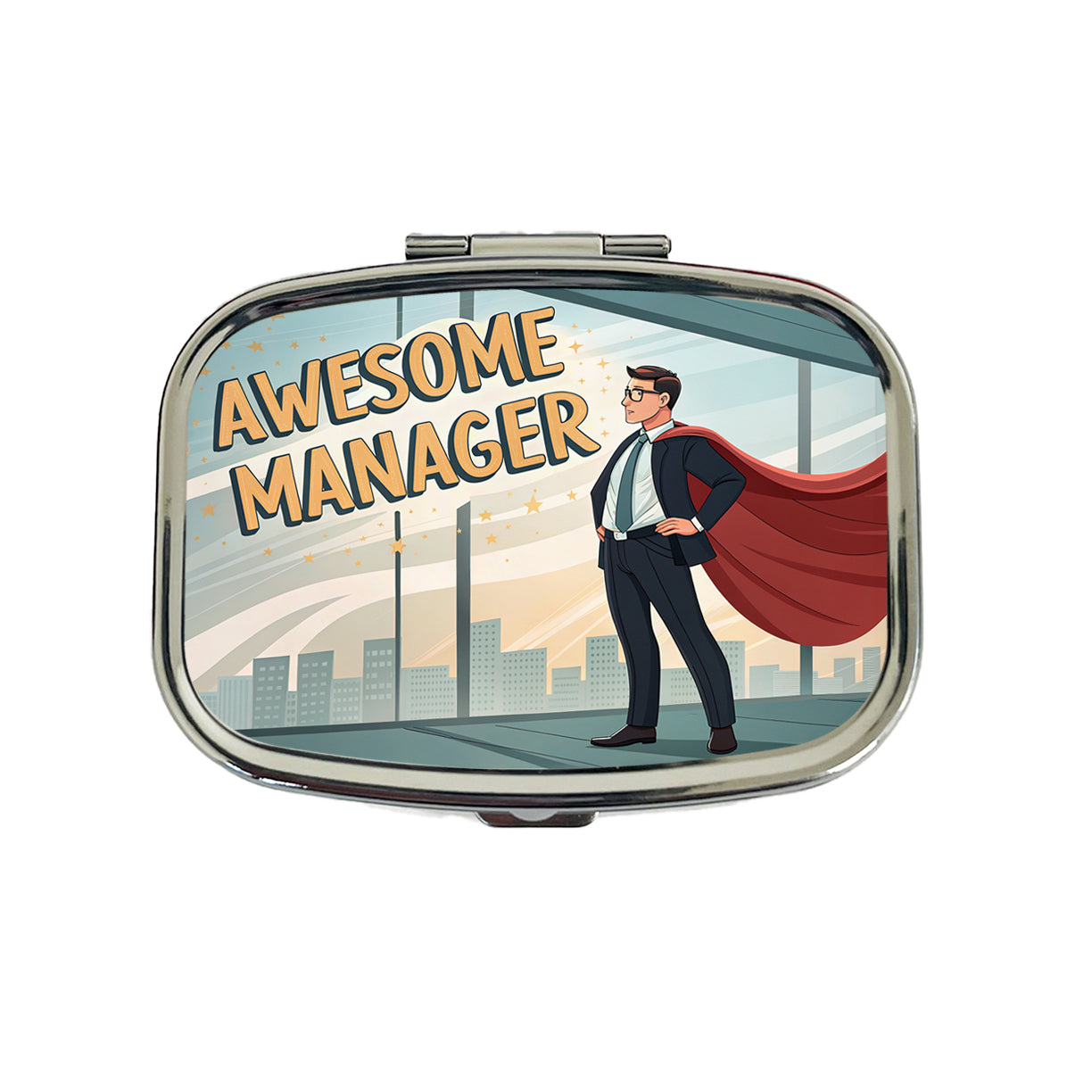 Awesome Manager Man Male Inspirational Travel Pill Box Case