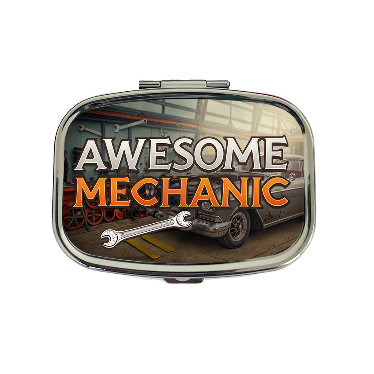 Awesome Mechanic Automotive Garage Inspirational Travel Pill Box Case