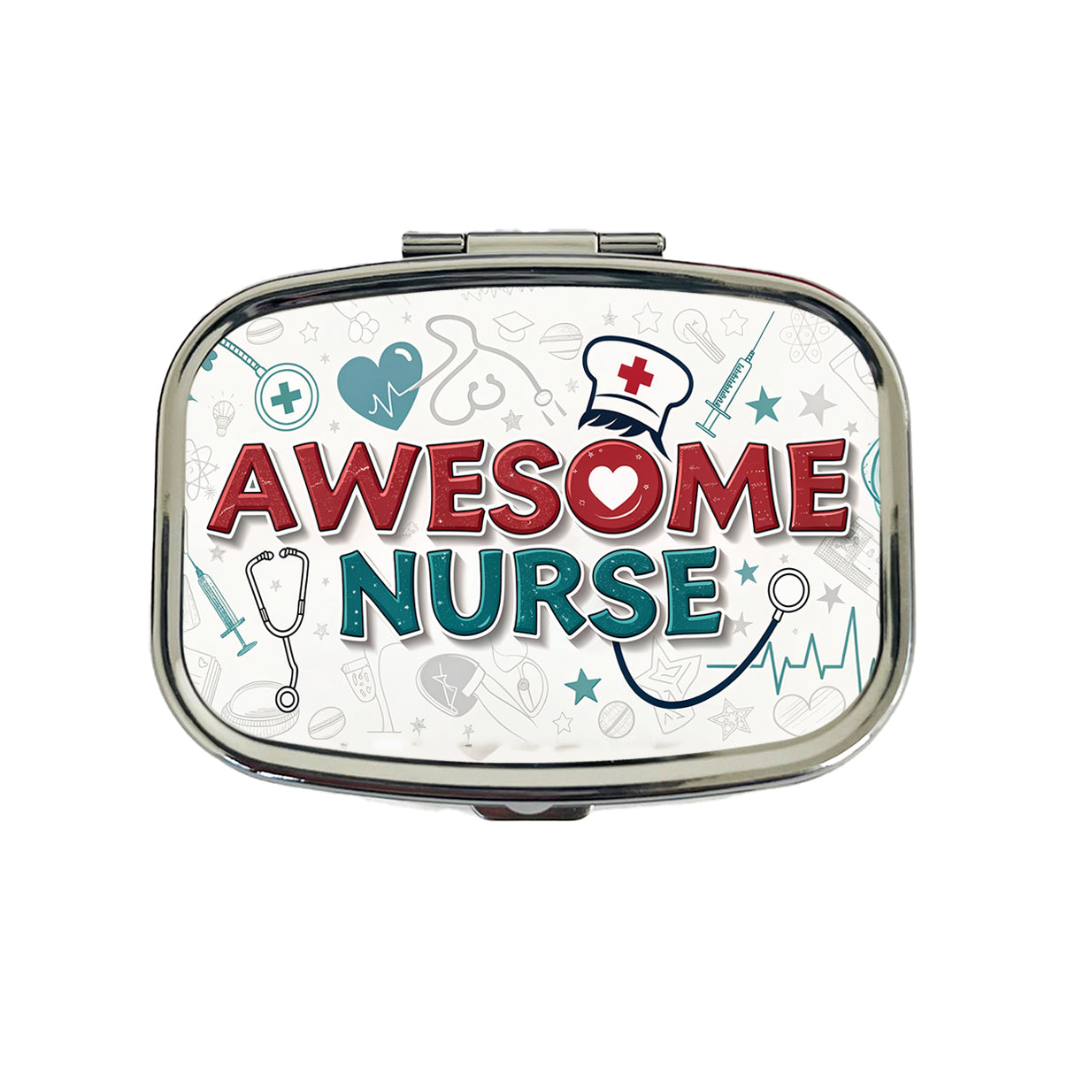 Awesome Nurse Inspirational Travel Pill Box Case