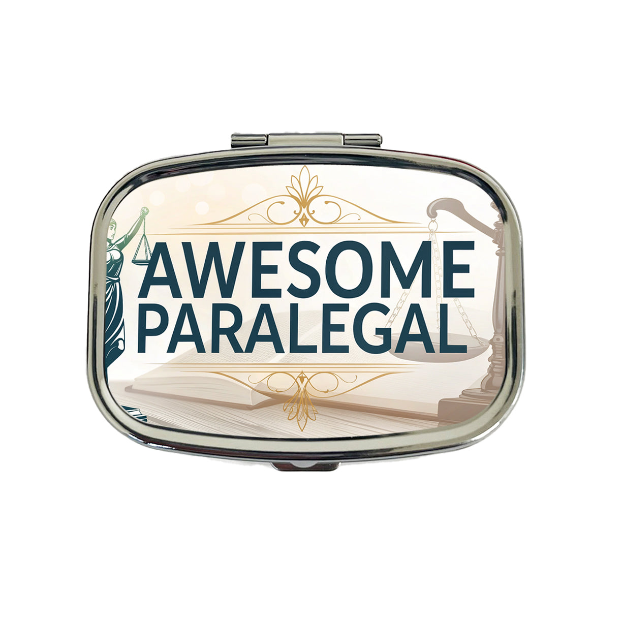 Awesome Paralegal Scales of Justice Inspirational Travel Pill Box Case