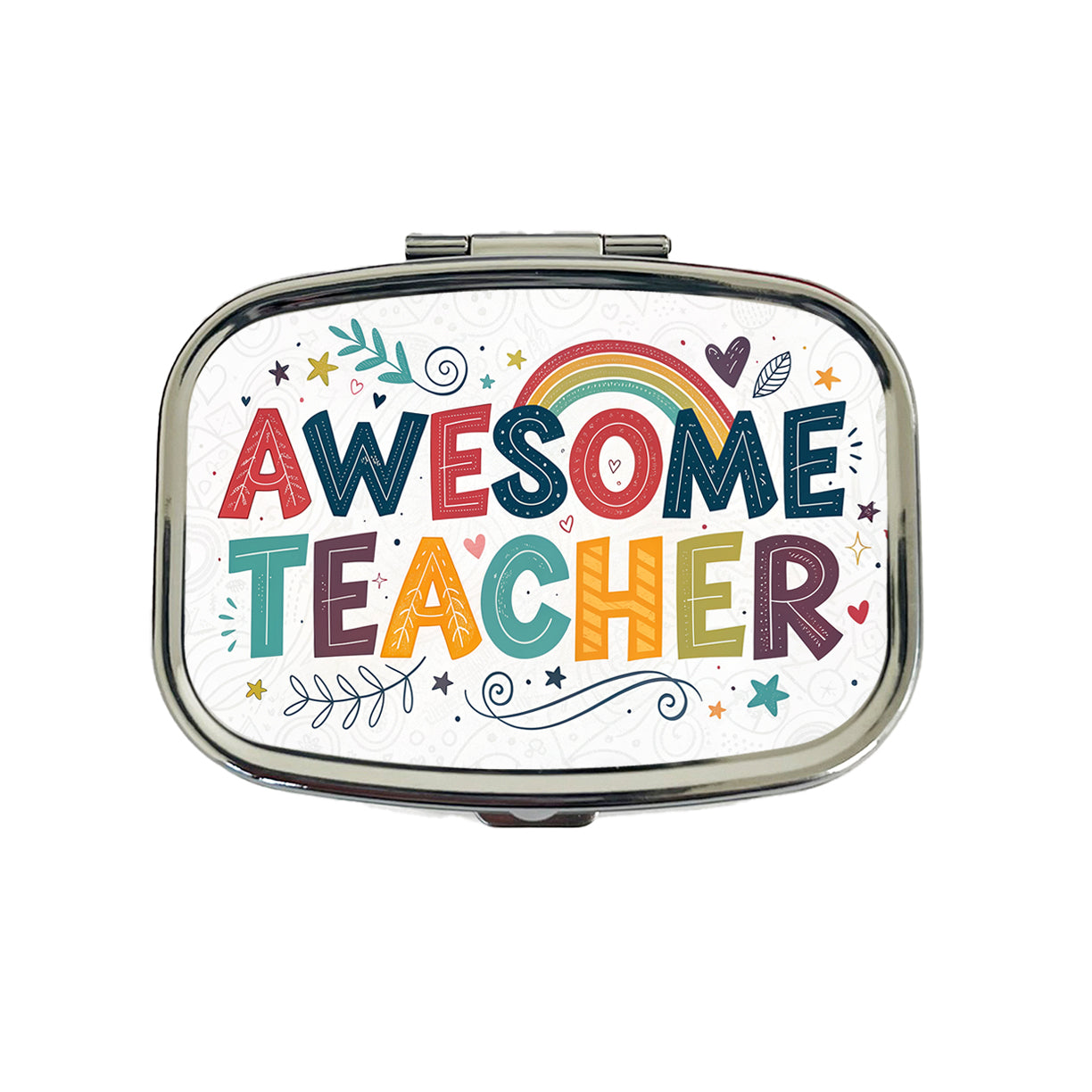 Awesome Teacher Inspirational Travel Pill Box Case