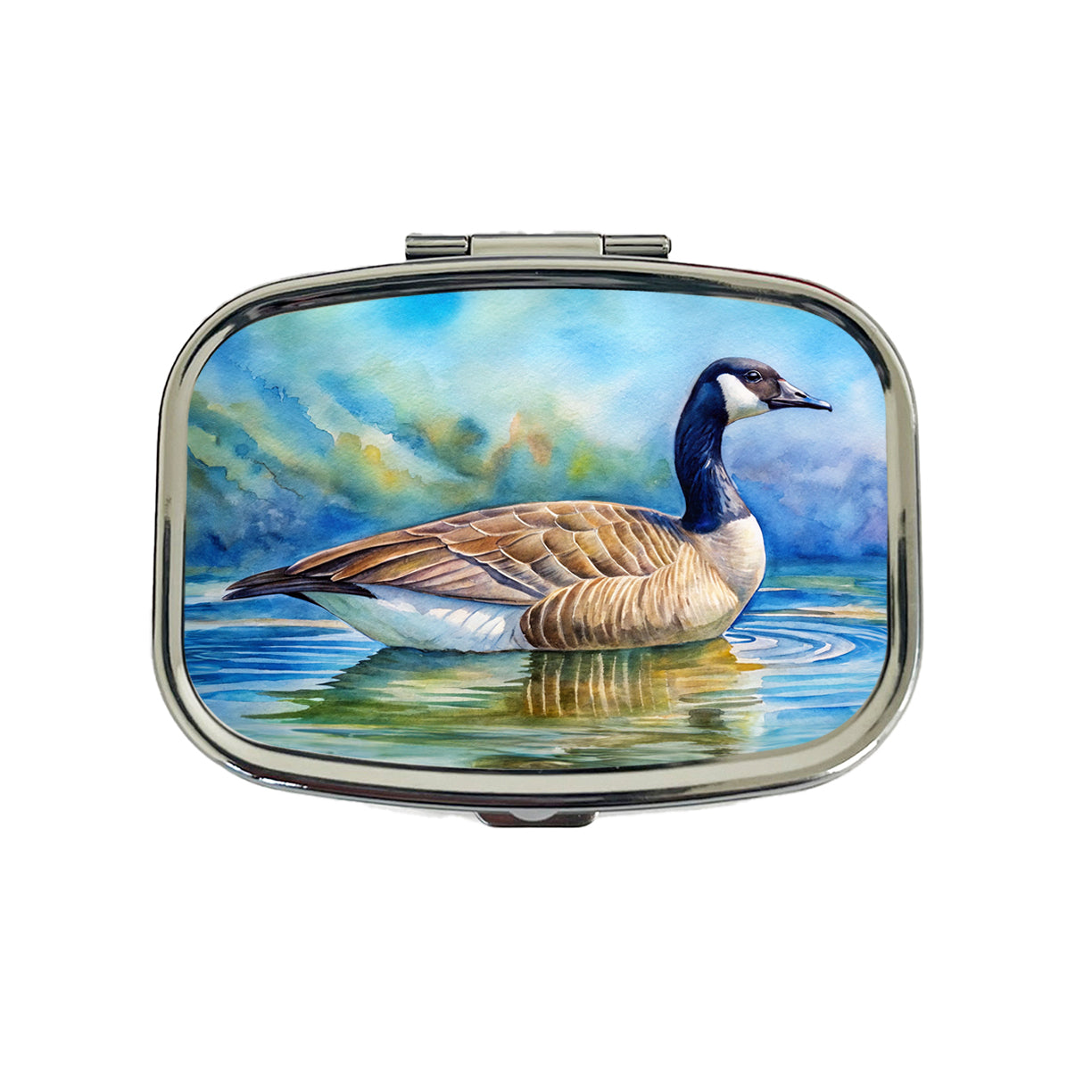 Canada Canadian Goose Watercolor Travel Pill Box Case