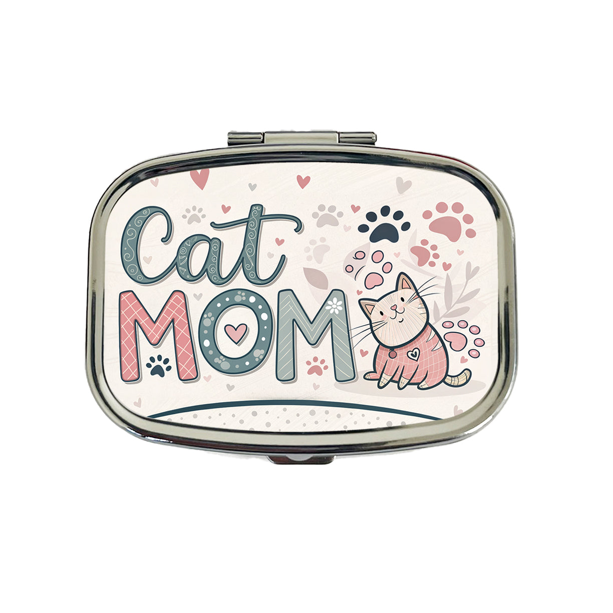 Cat Mom Cute Travel Pill Box Case