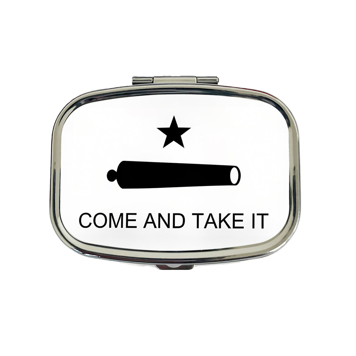Come And Take It Revolution Texas Cannon Flag Travel Pill Box Case