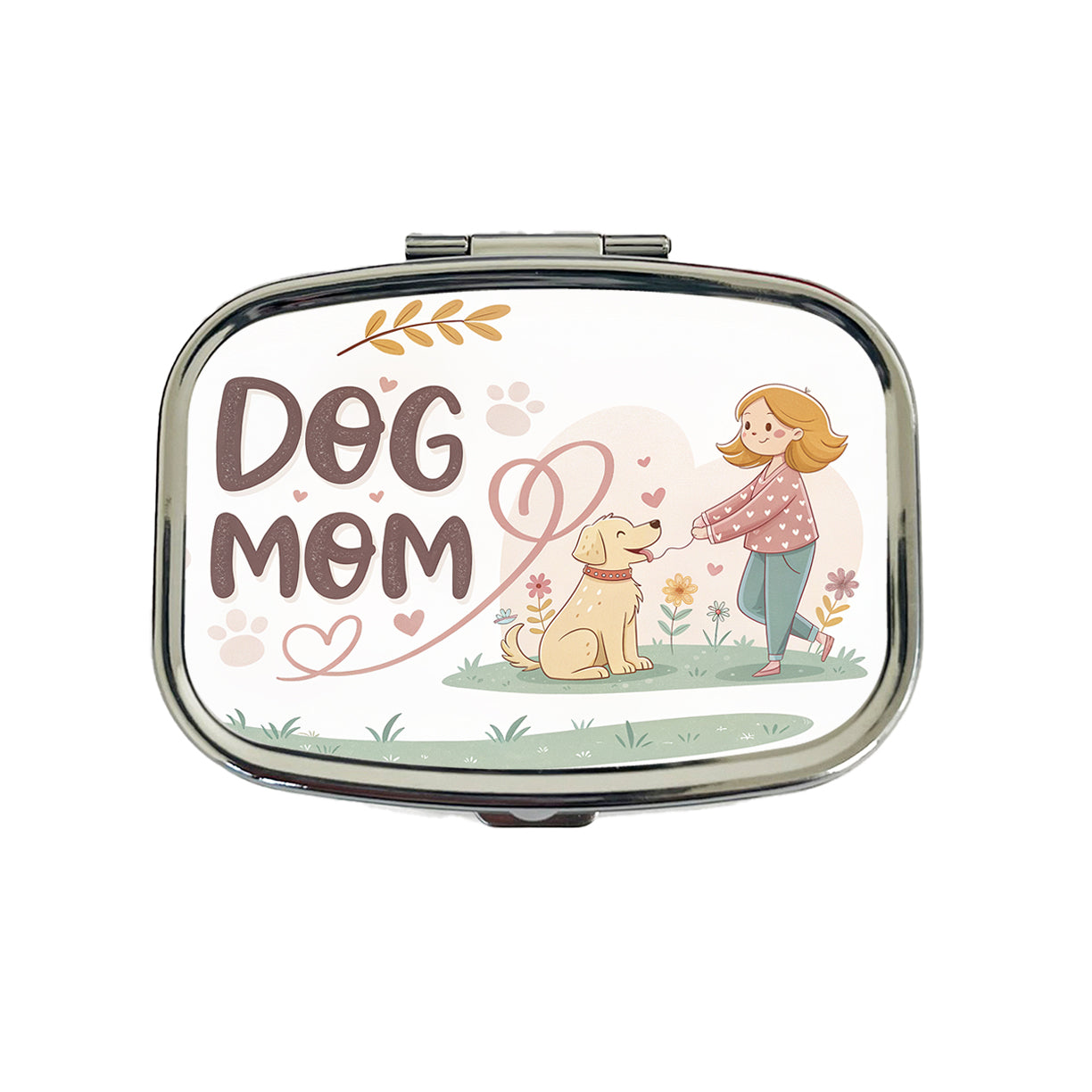 Dog Mom Cartoon Travel Pill Box Case