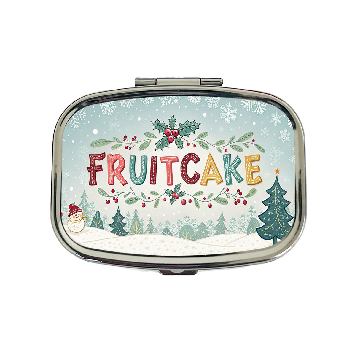 Fruitcake Holiday Fruitcake Crazy Funny Travel Pill Box Case
