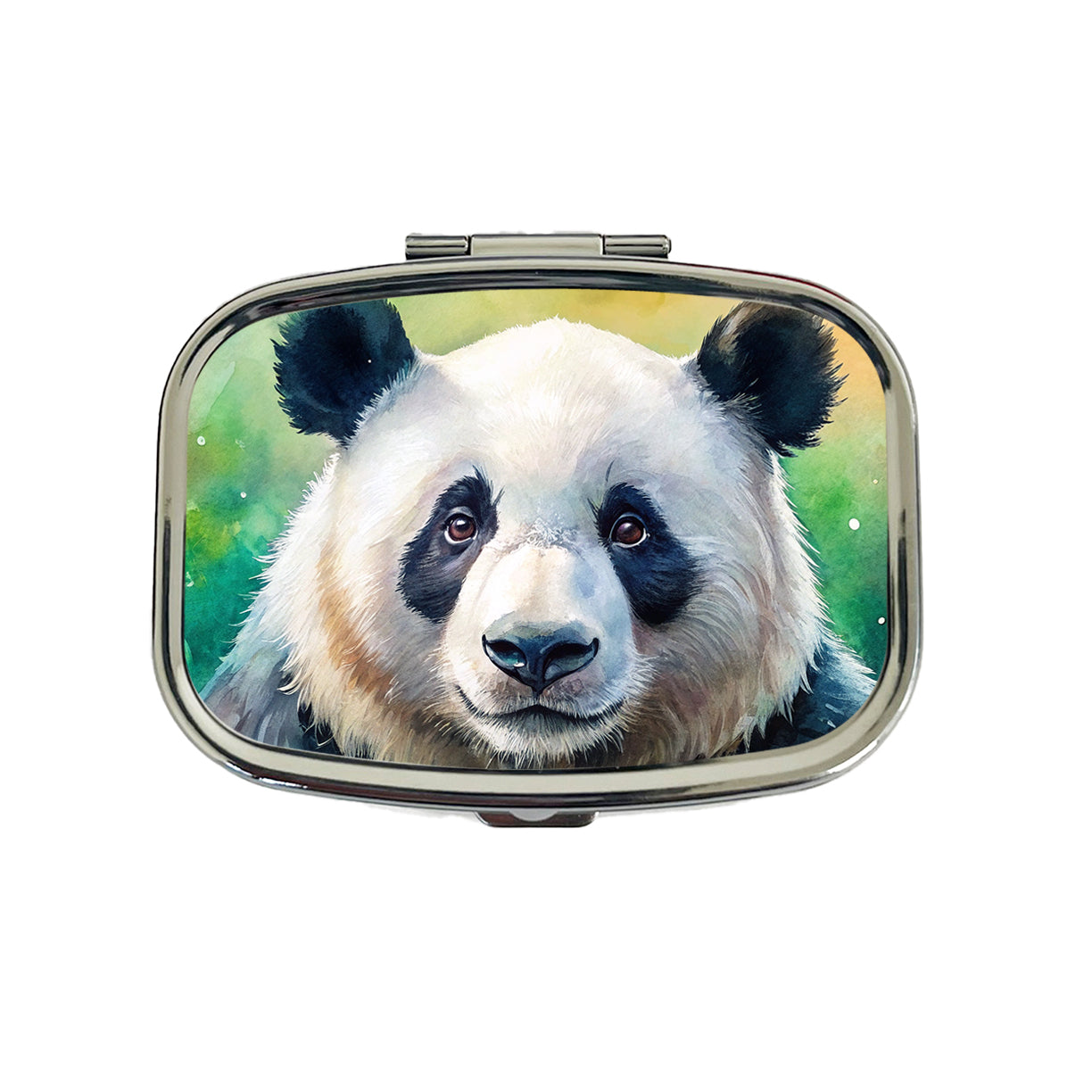 Giant Panda Bear Watercolor Travel Pill Box Case