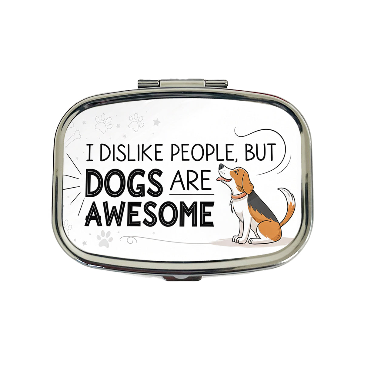 I Dislike People But Dogs Are Awesome Funny Travel Pill Box Case