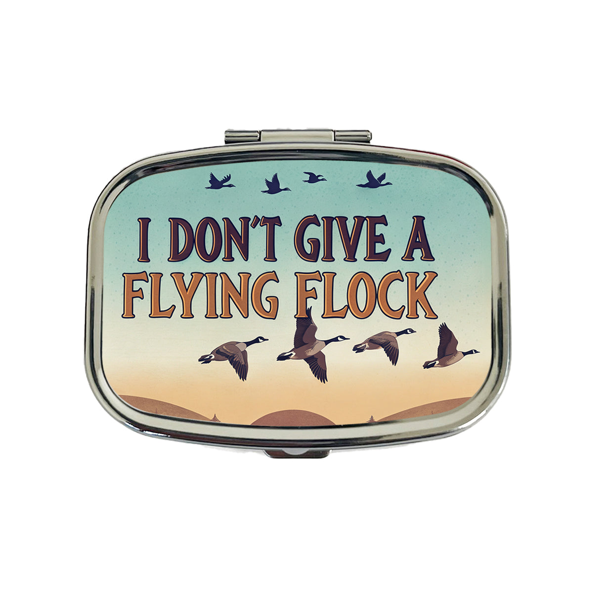 I Don't Give A Flying Flock Funny Saying Travel Pill Box Case