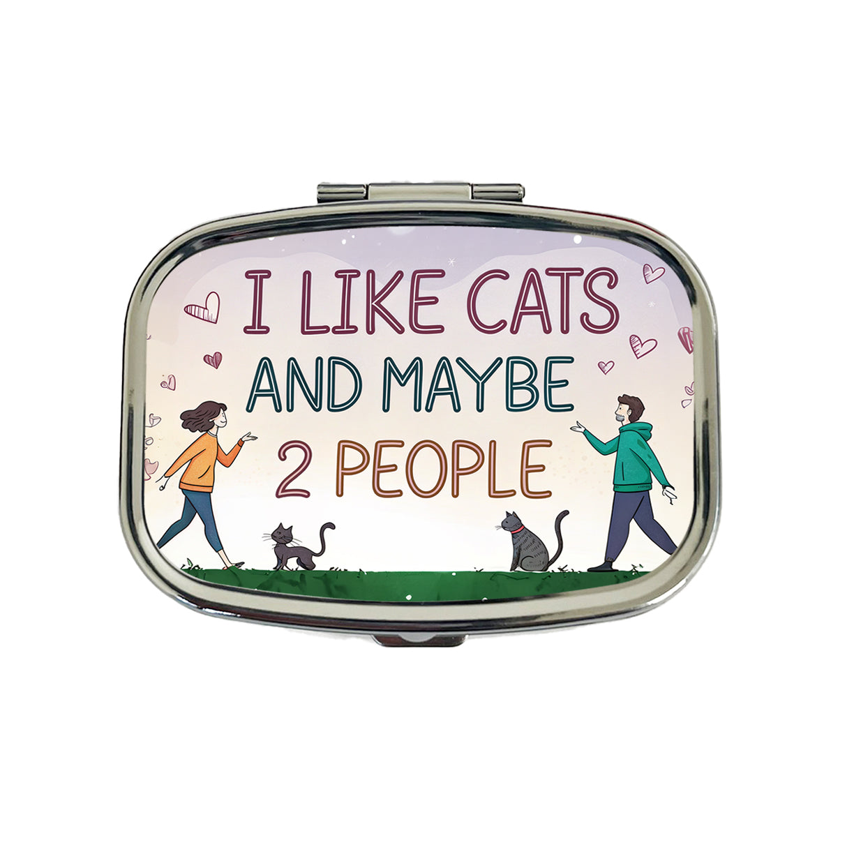 I Like Cats And Maybe 2 People Funny Travel Pill Box Case