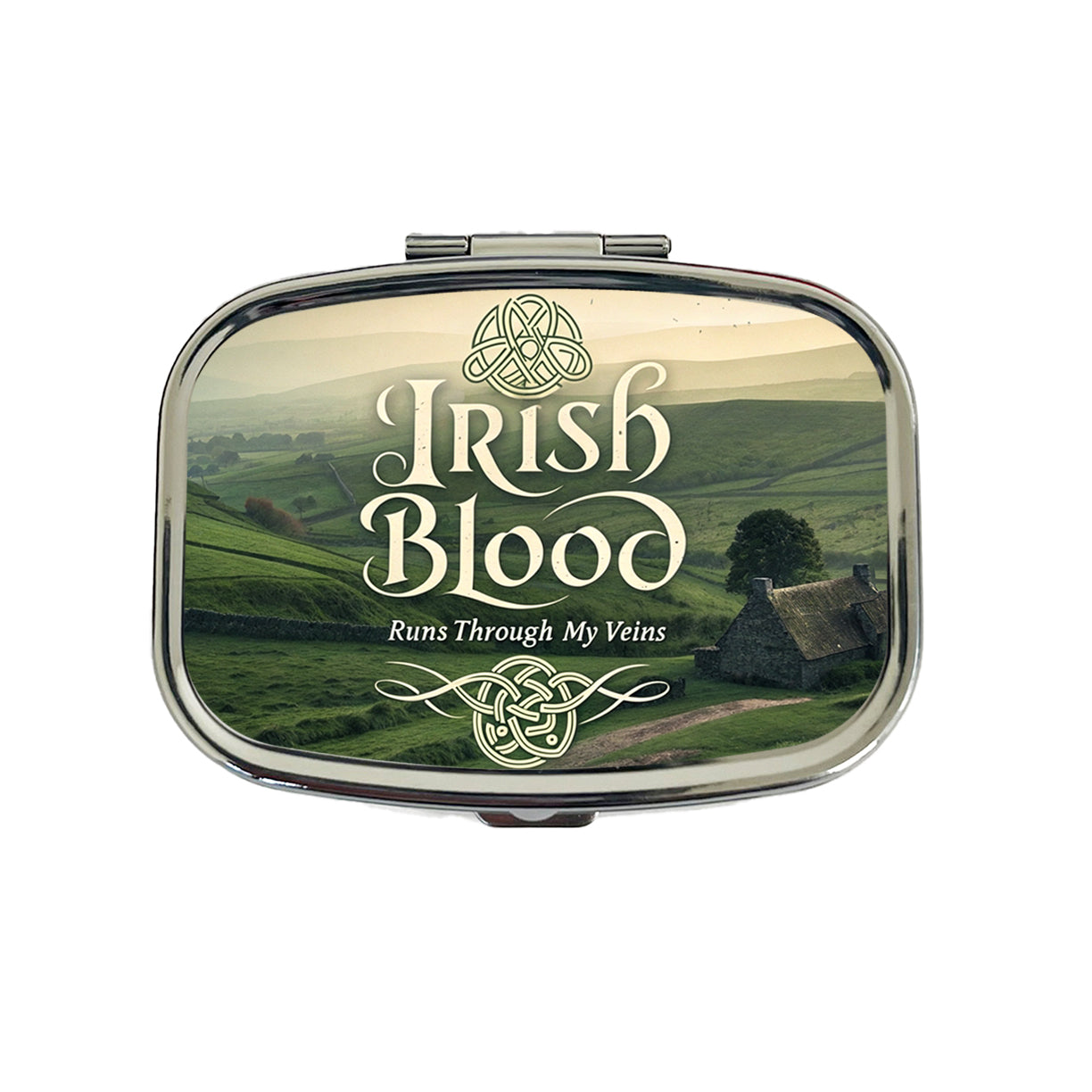 Irish Blood Runs Through My Veins Travel Pill Box Case