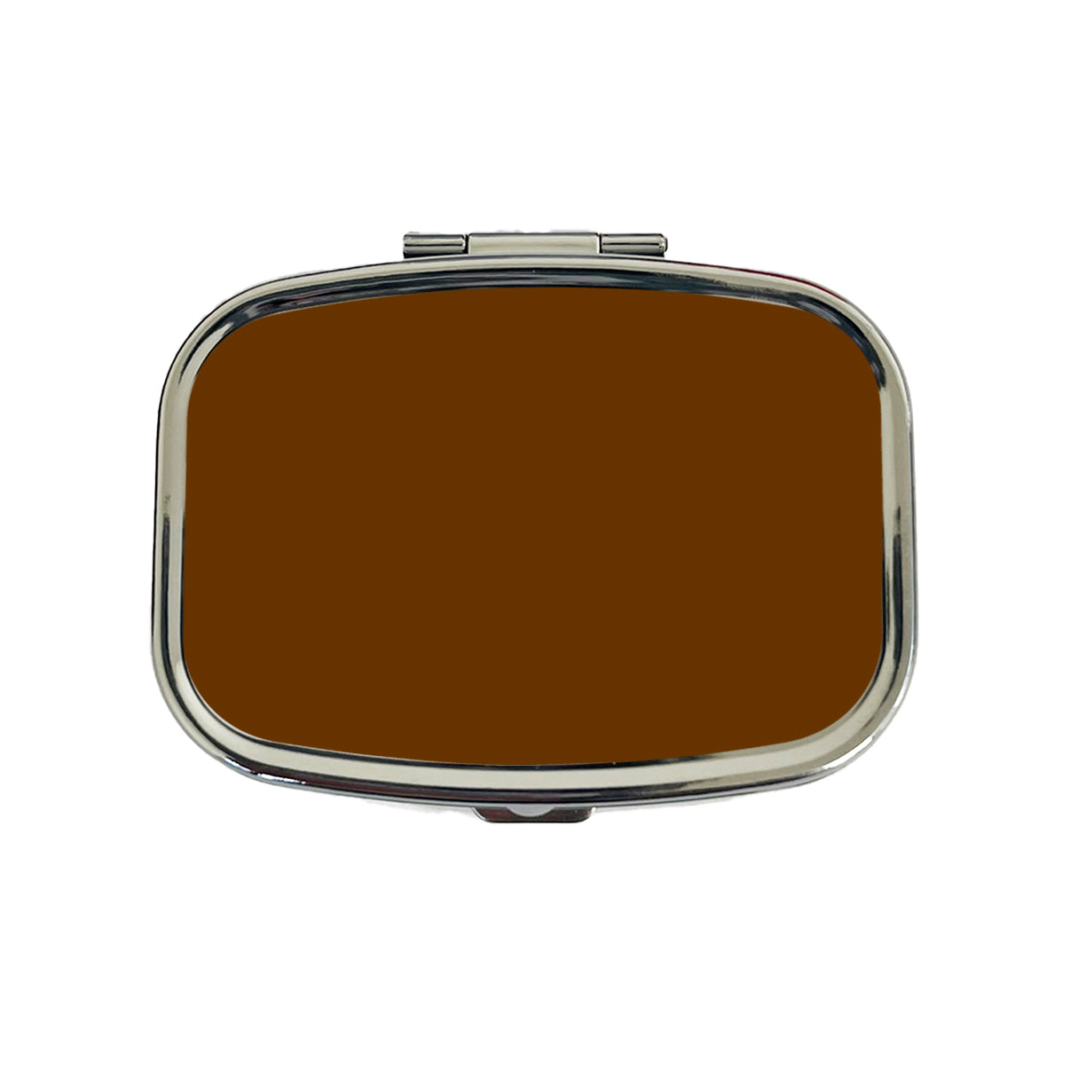 It's Just a Solid Dark Brown Color Travel Pill Box Case