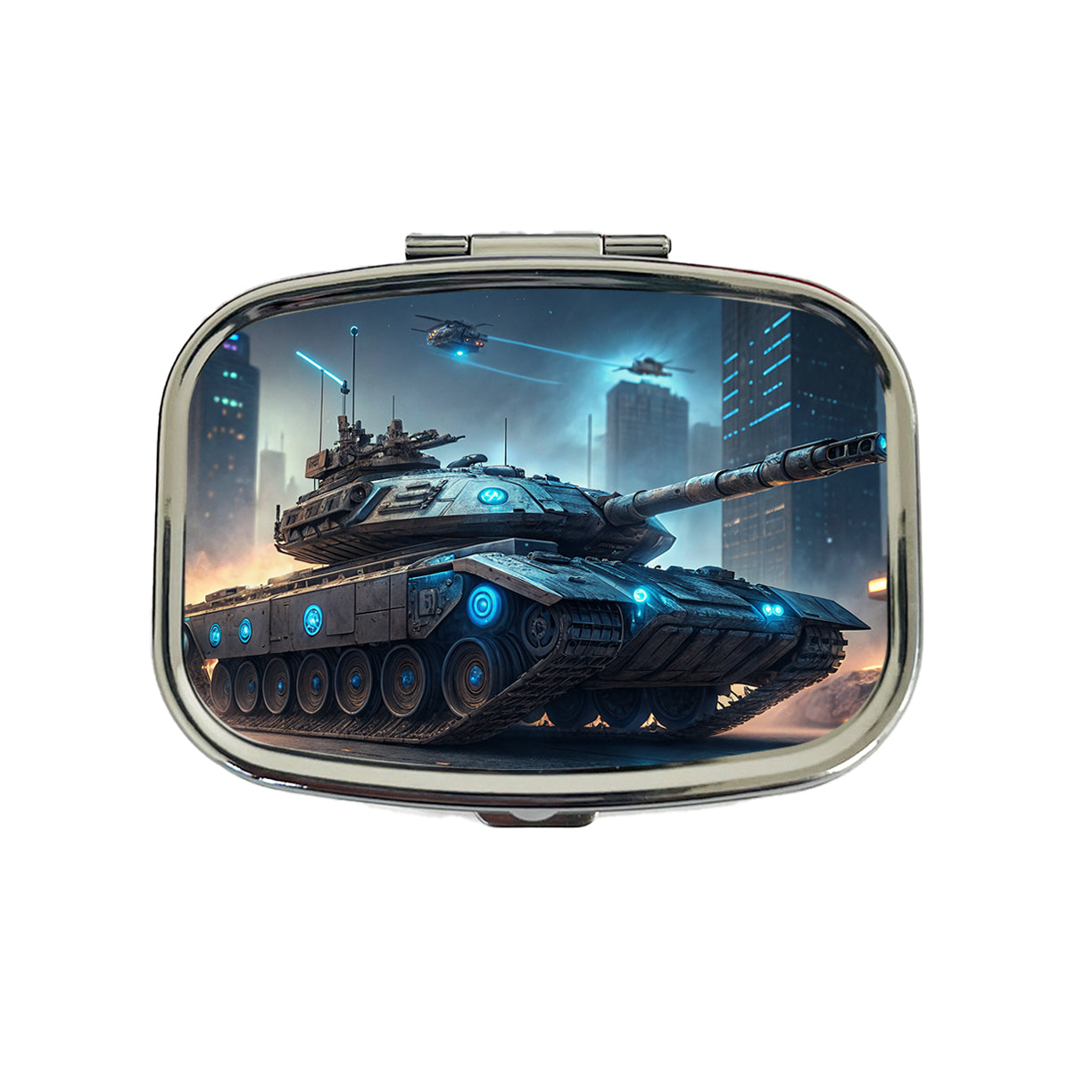 Sci-Fi Tank Urban Warfare Travel Pill Box Case