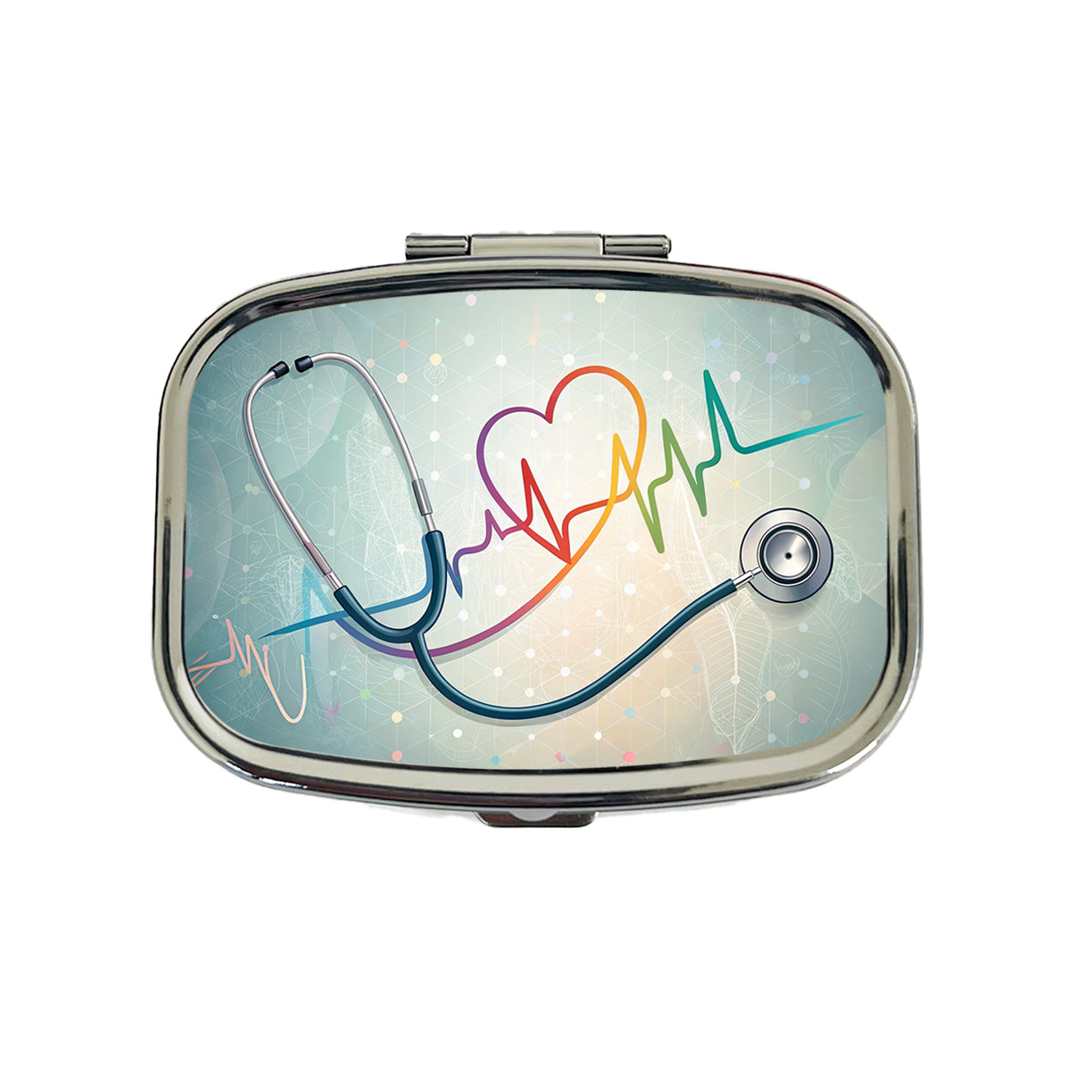 Stethoscope Heartbeat Medical Doctor Nurse EMT Travel Pill Box Case