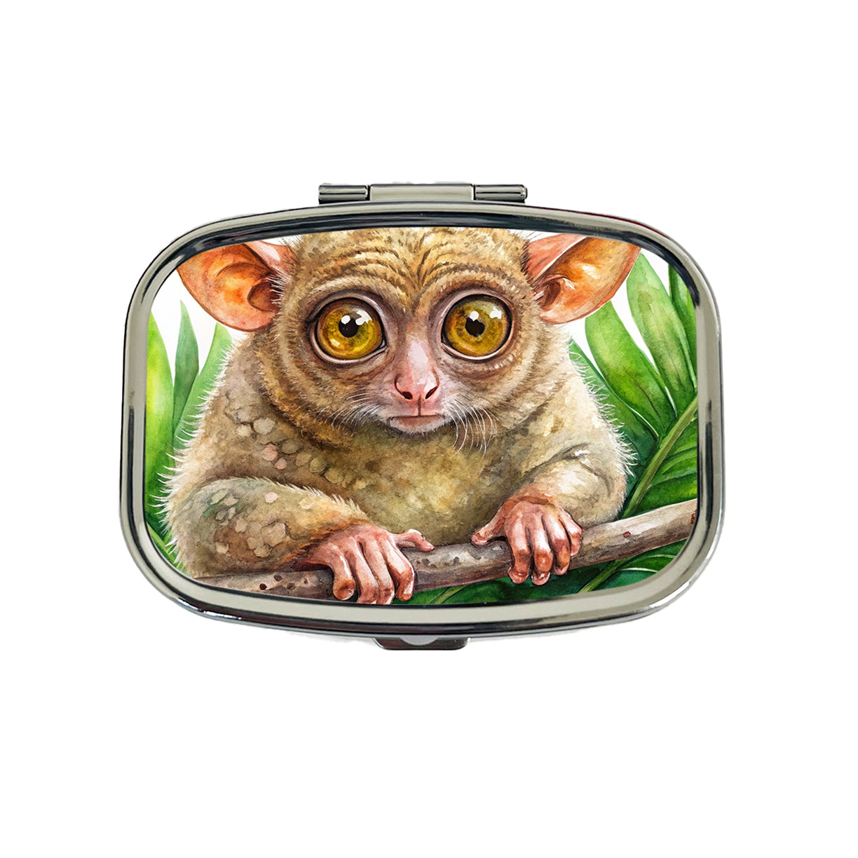Tarsier Watercolor Travel Pill Box Case