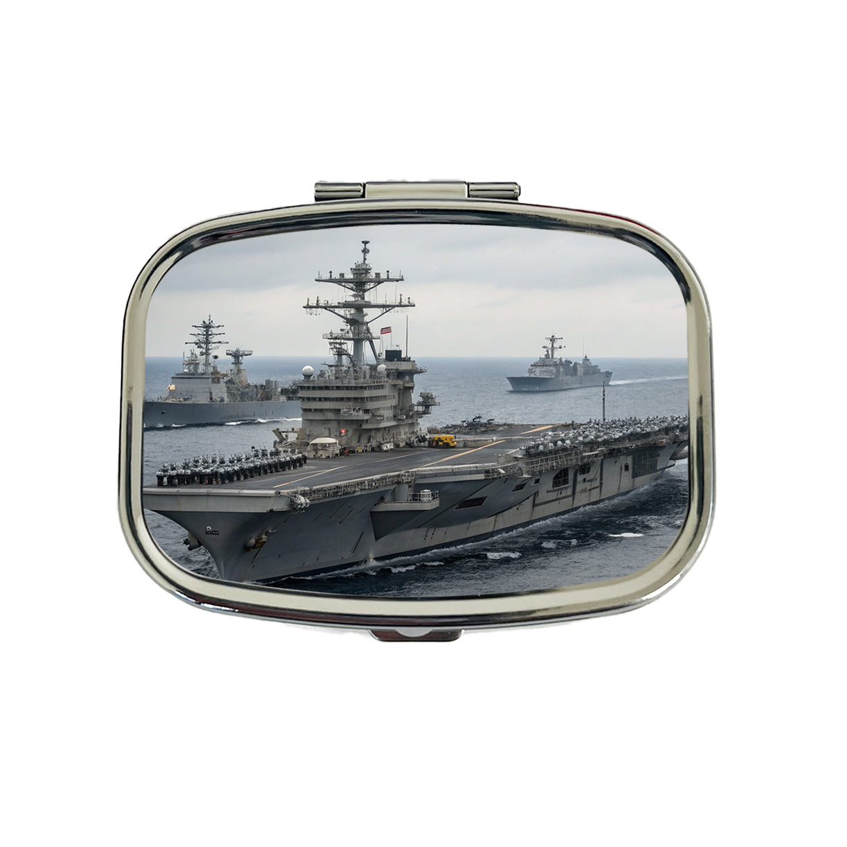 US Navy Carrier Strike Group Escorts At Sea Travel Pill Box Case