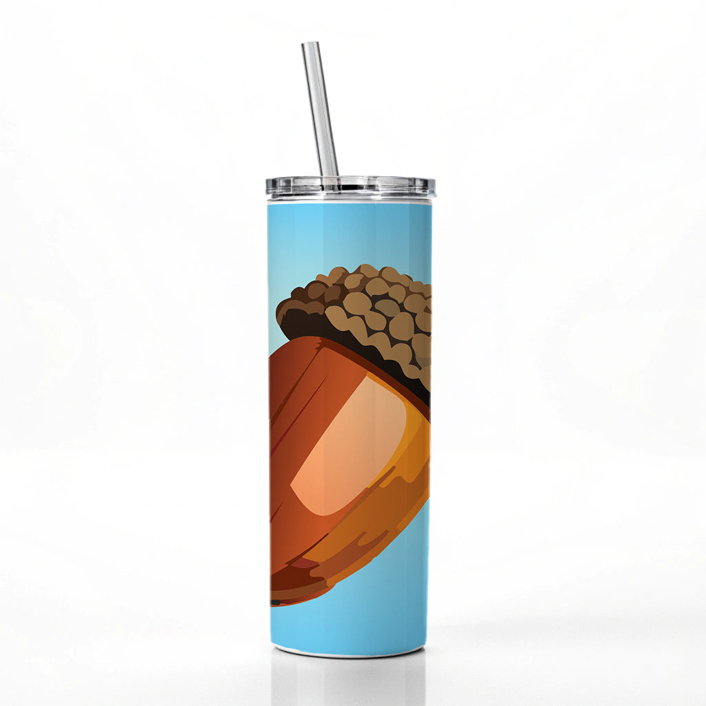 Acorn Nature Skinny Tumbler 20oz with Straw Insulated Water Bottle Gift