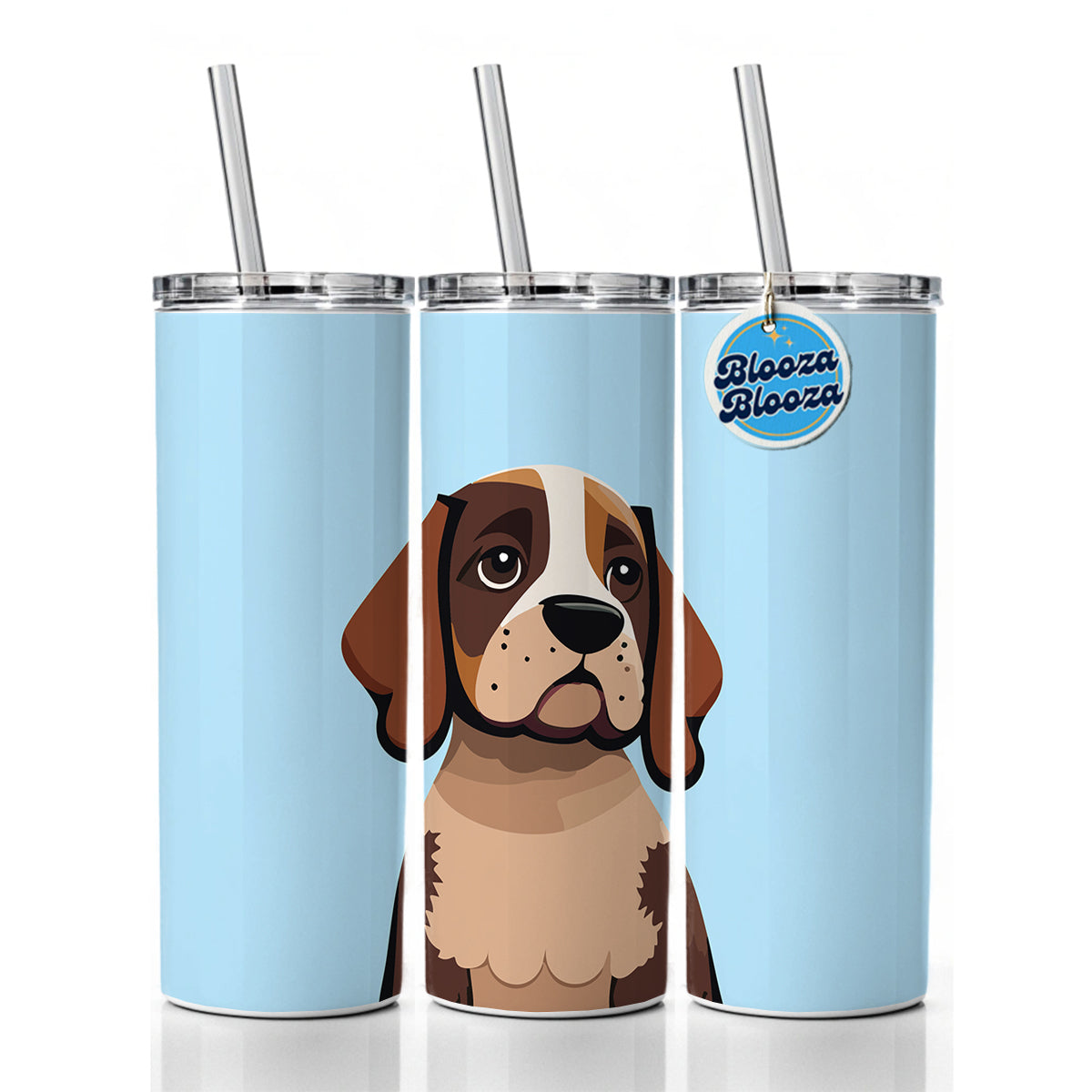 American English Coonhound Dog Skinny Tumbler 20oz with Straw Insulated Water Bottle Gift