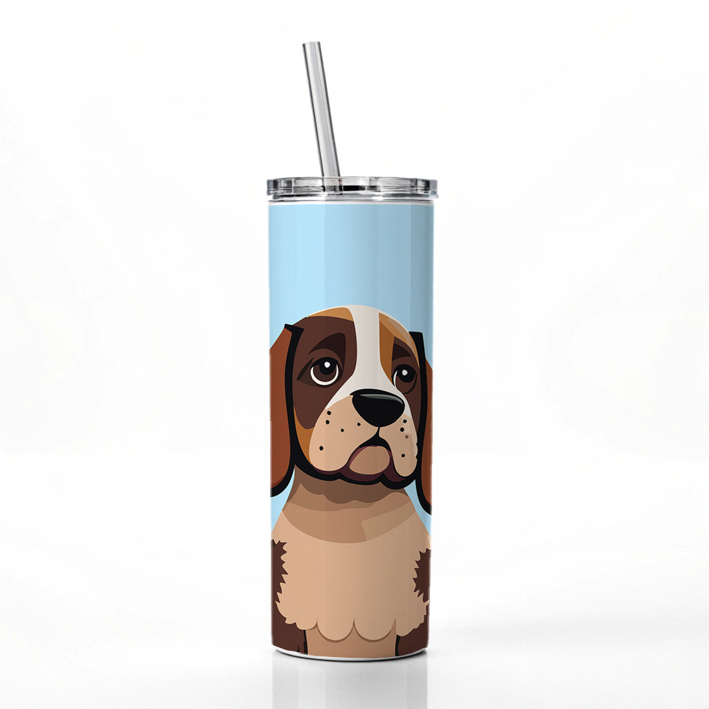 American English Coonhound Dog Skinny Tumbler 20oz with Straw Insulated Water Bottle Gift