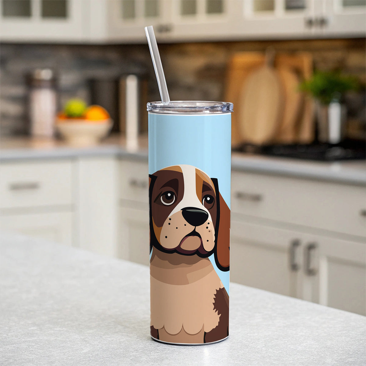 American English Coonhound Dog Skinny Tumbler 20oz with Straw Insulated Water Bottle Gift