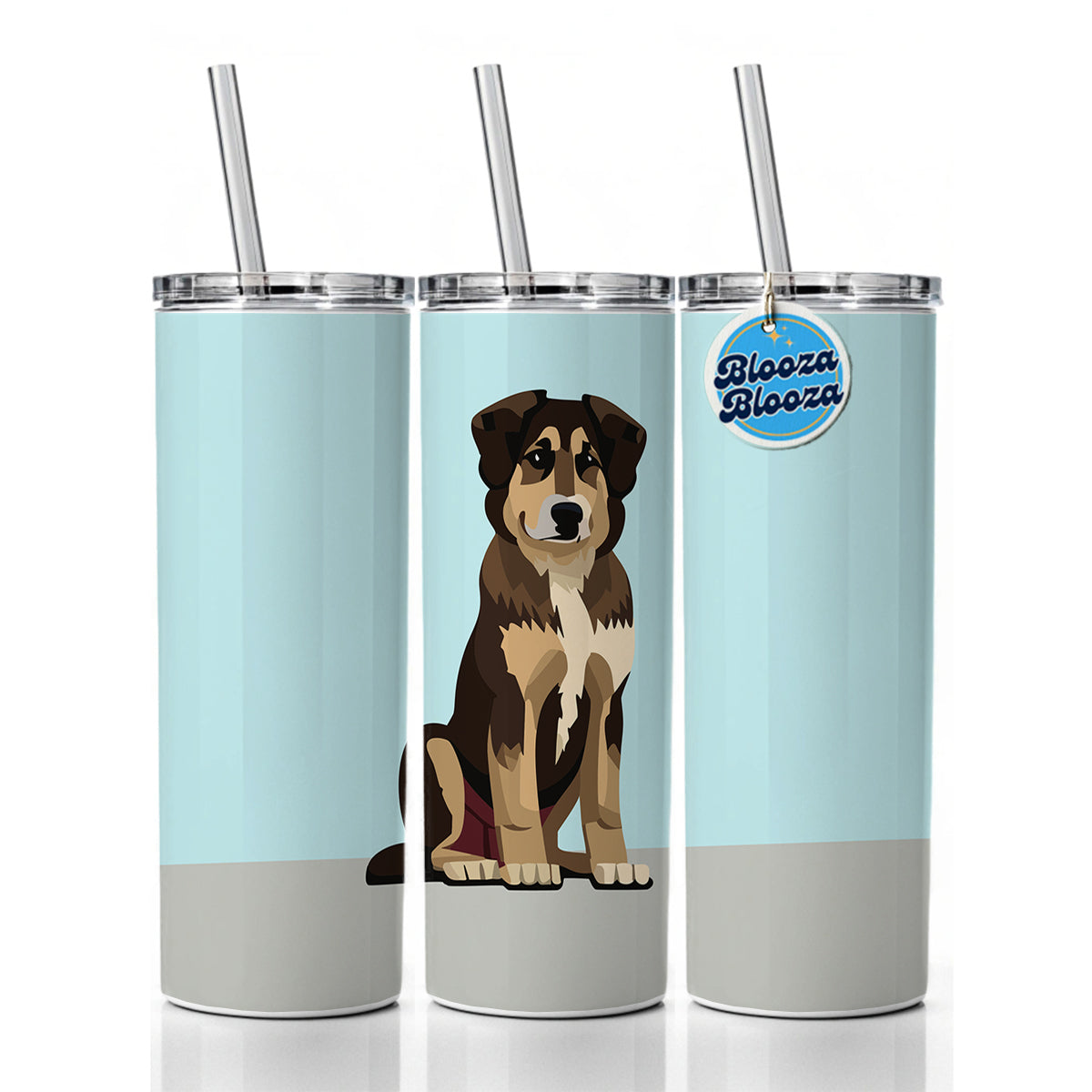Anatolian Shepherd Dog Sitting Skinny Tumbler 20oz with Straw Insulated Water Bottle Gift