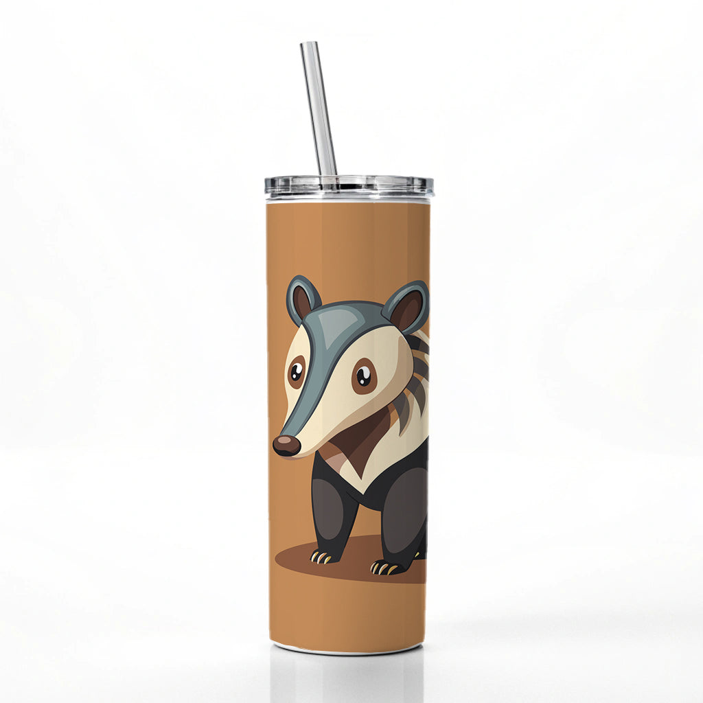 Anteater Animal Skinny Tumbler 20oz with Straw Insulated Water Bottle Gift