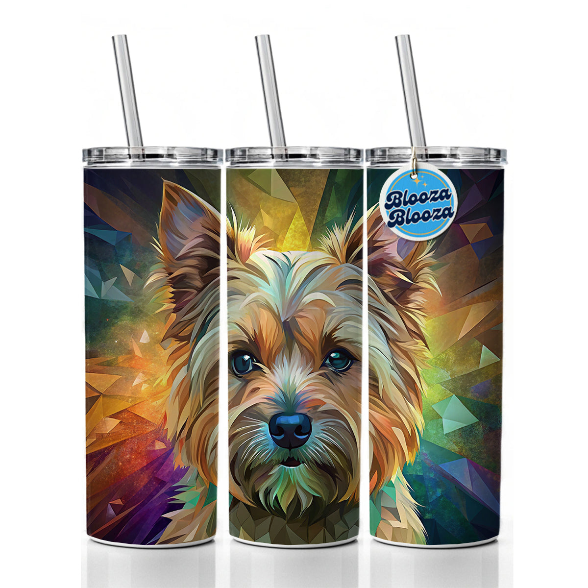 Cairn Terrier Dog Contemporary Art Skinny Tumbler 20oz with Straw Insulated Water Bottle Gift
