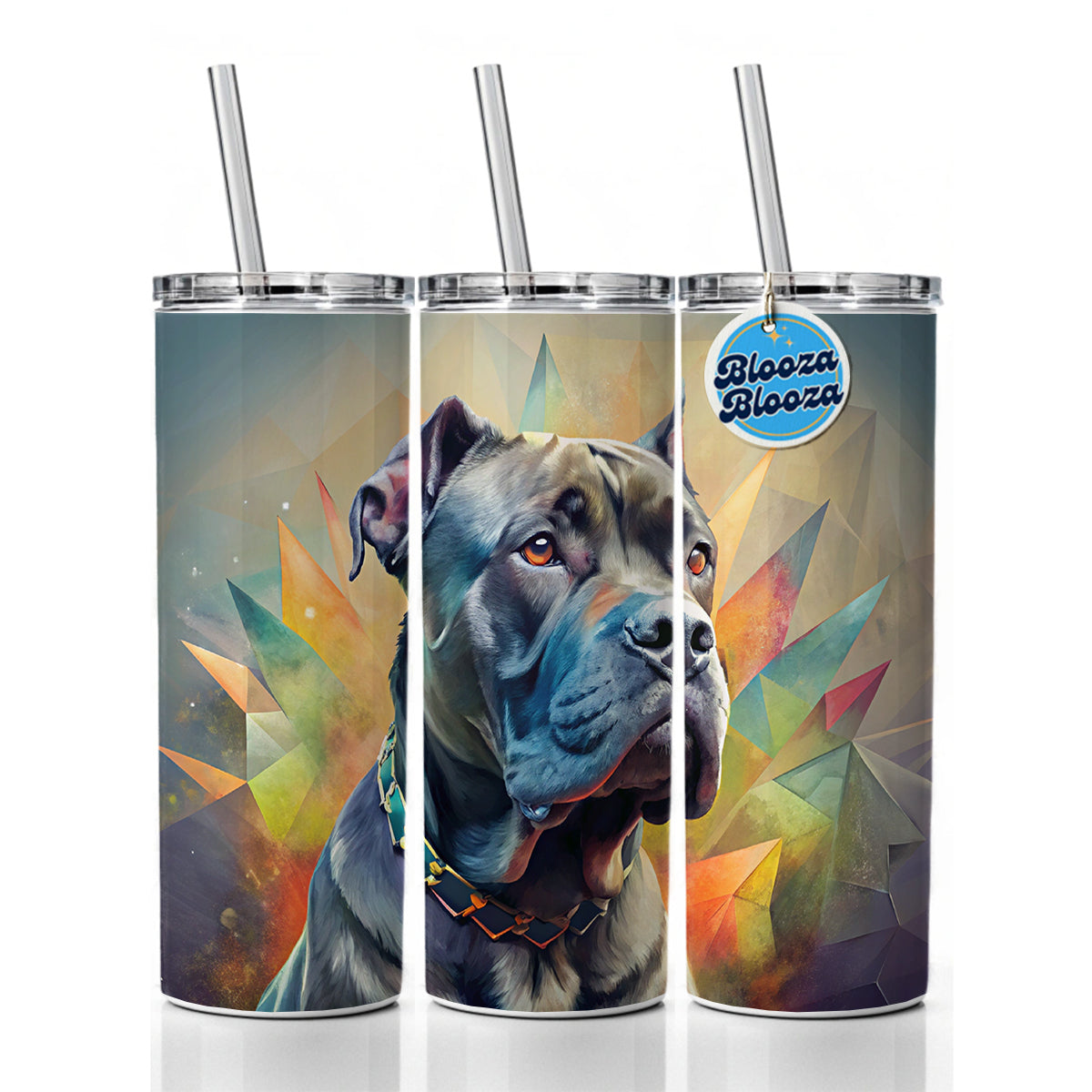 Cane Corso Dog Contemporary Art Skinny Tumbler 20oz with Straw Insulated Water Bottle Gift