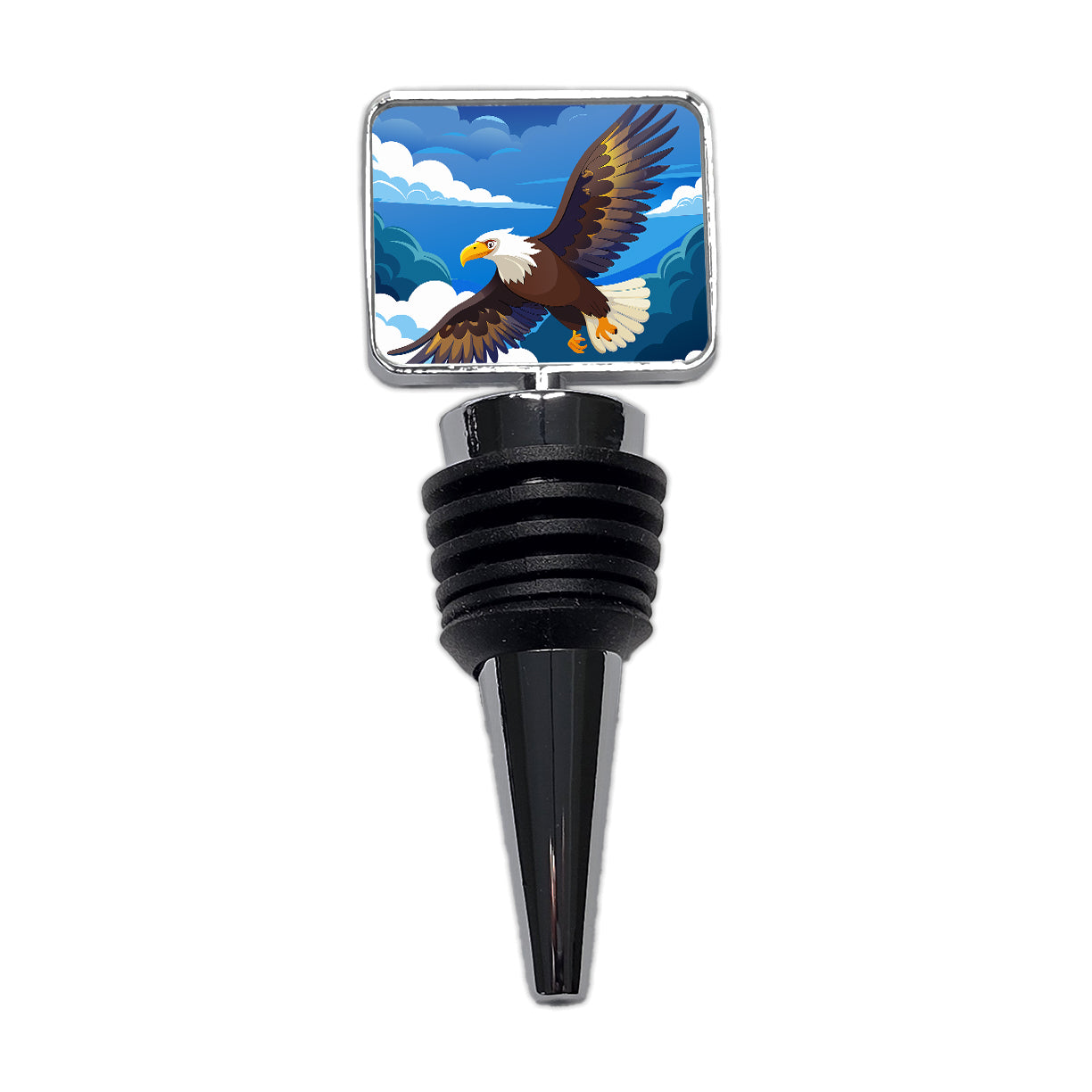 Bald Eagle Flying Wine Bottle Stopper