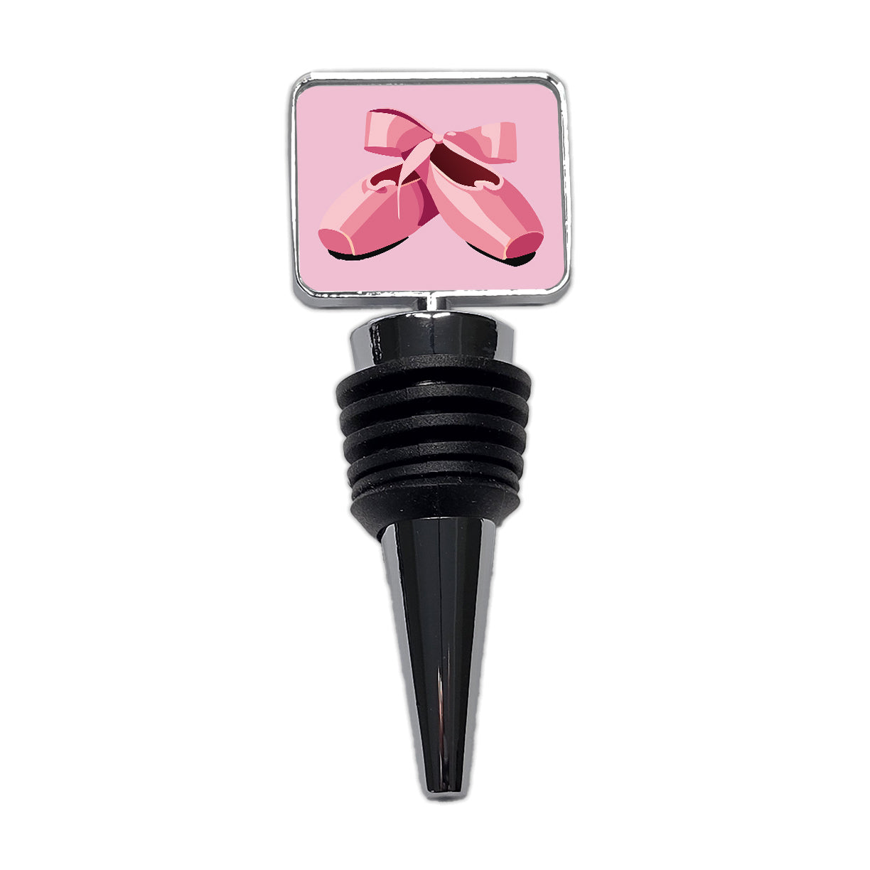 Ballet Shoes Pink with Bow Ballerina Wine Bottle Stopper