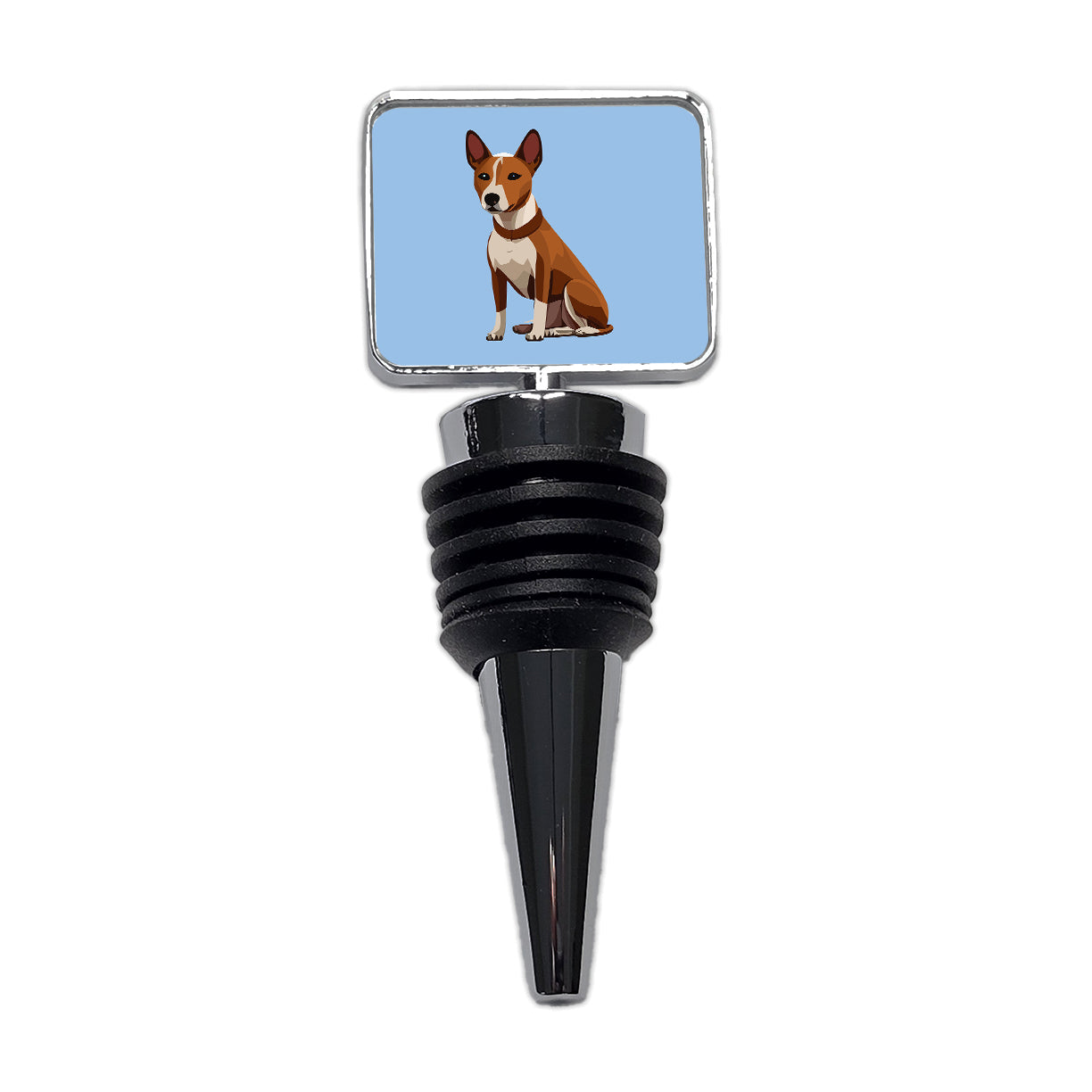 Basenji Dog Sitting Wine Bottle Stopper