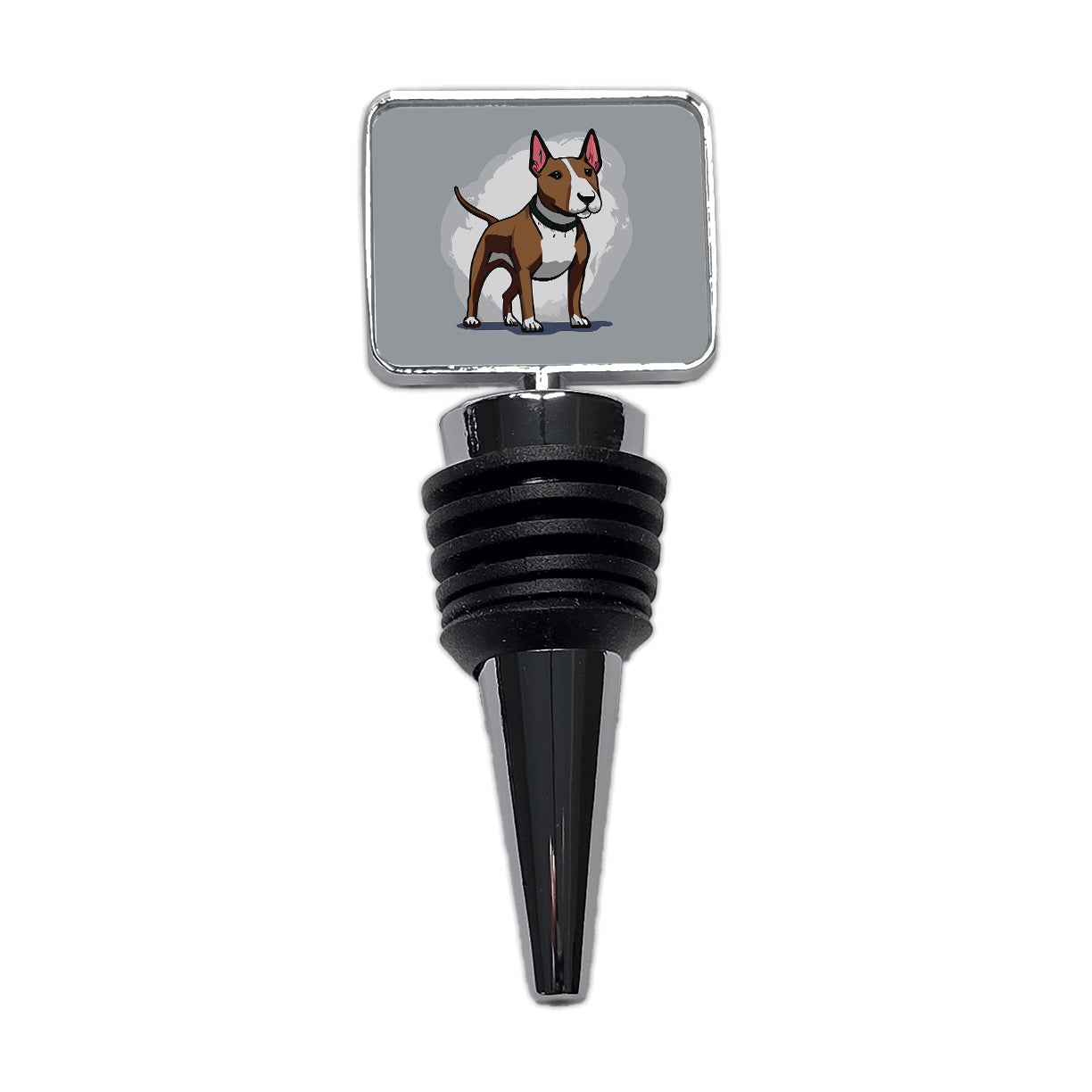 Bull Terrier Dog Standing Wine Bottle Stopper