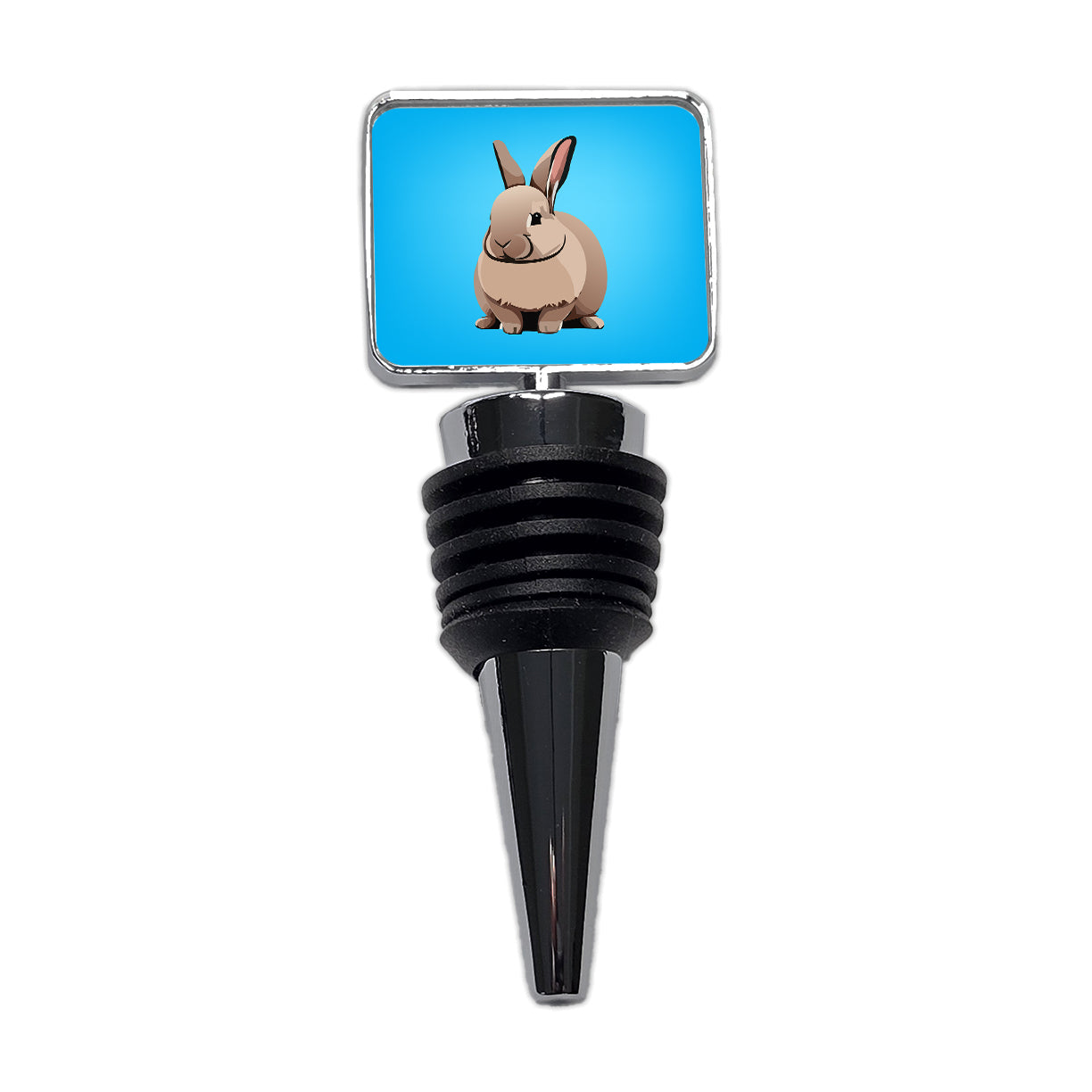 Bunny Rabbit Brown Wine Bottle Stopper