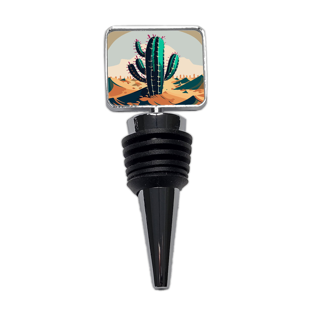 Cactus in the Desert Southwest Wine Bottle Stopper