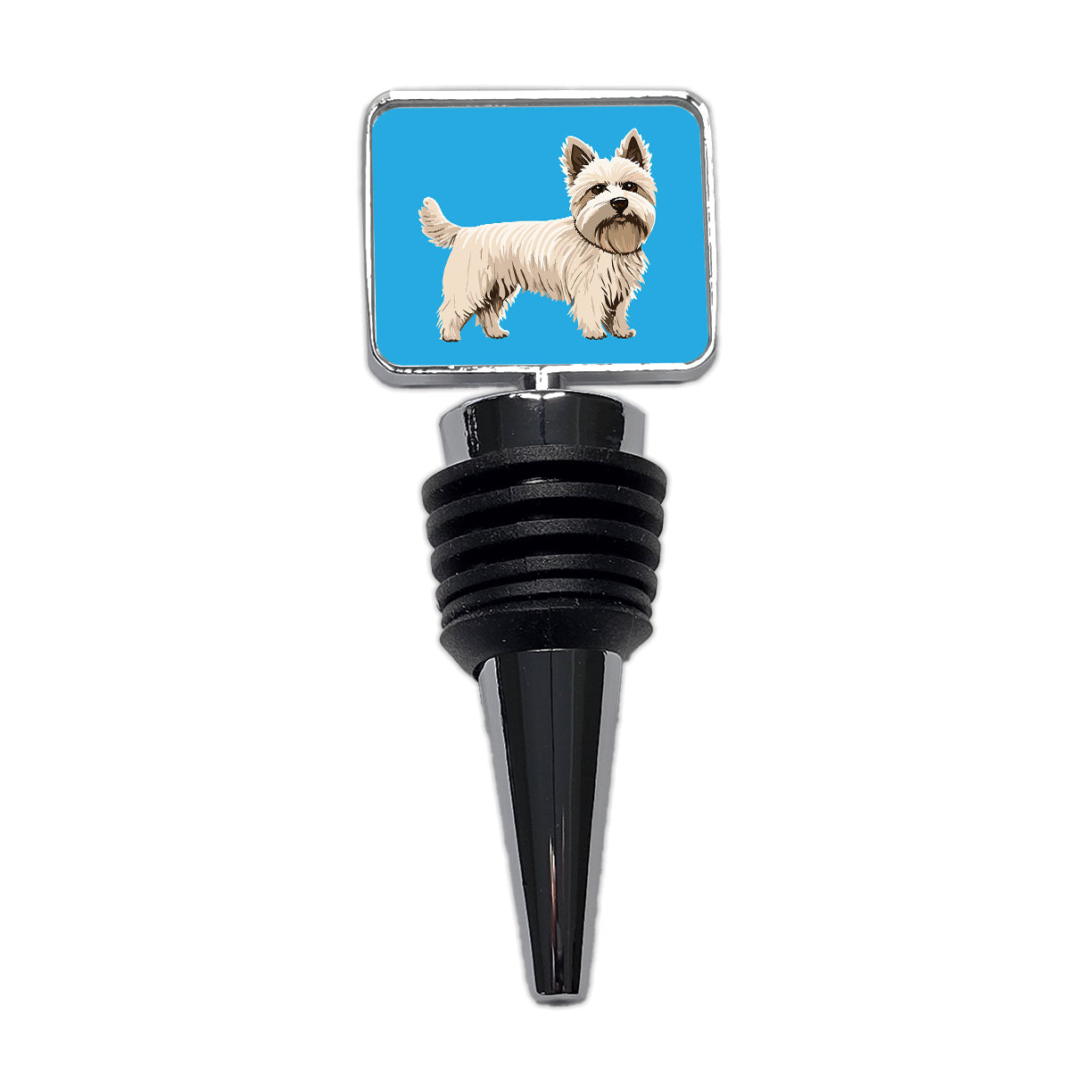 Cairn Terrier Dog Standing Wine Bottle Stopper