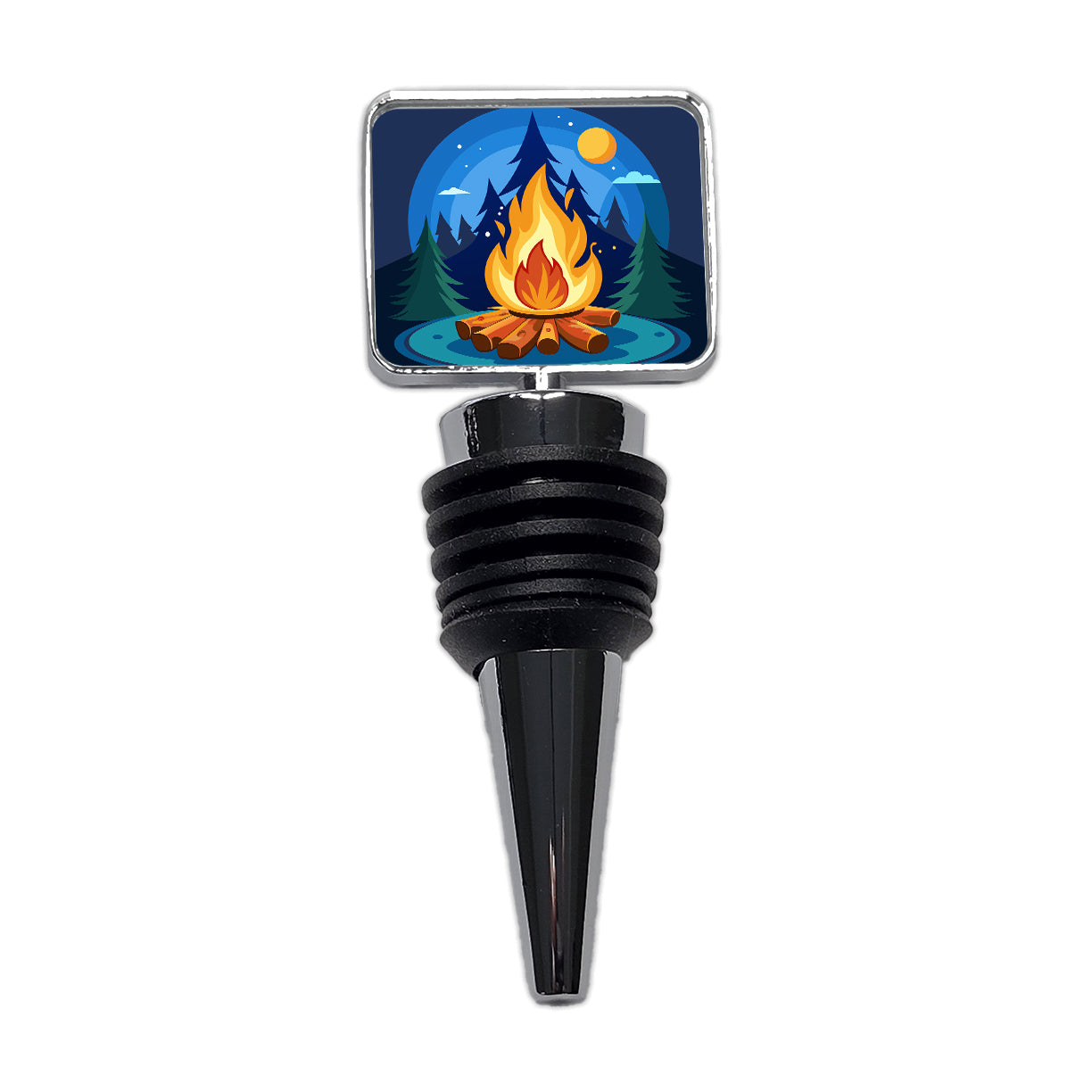 Camp Fire Camping Wine Bottle Stopper