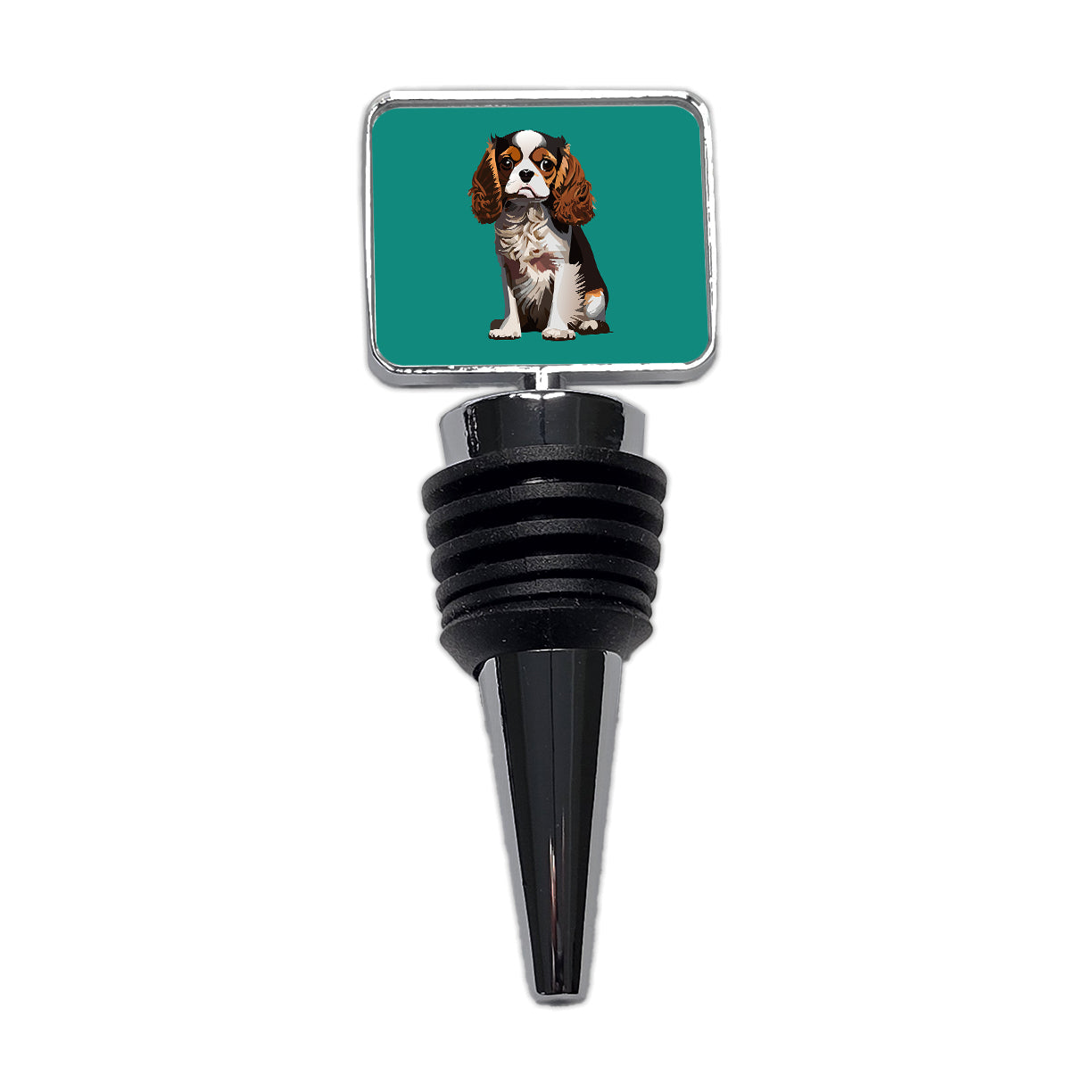 Cavalier King Charles Spaniel Dog Tricolour Tricolor Wine Bottle Stopper