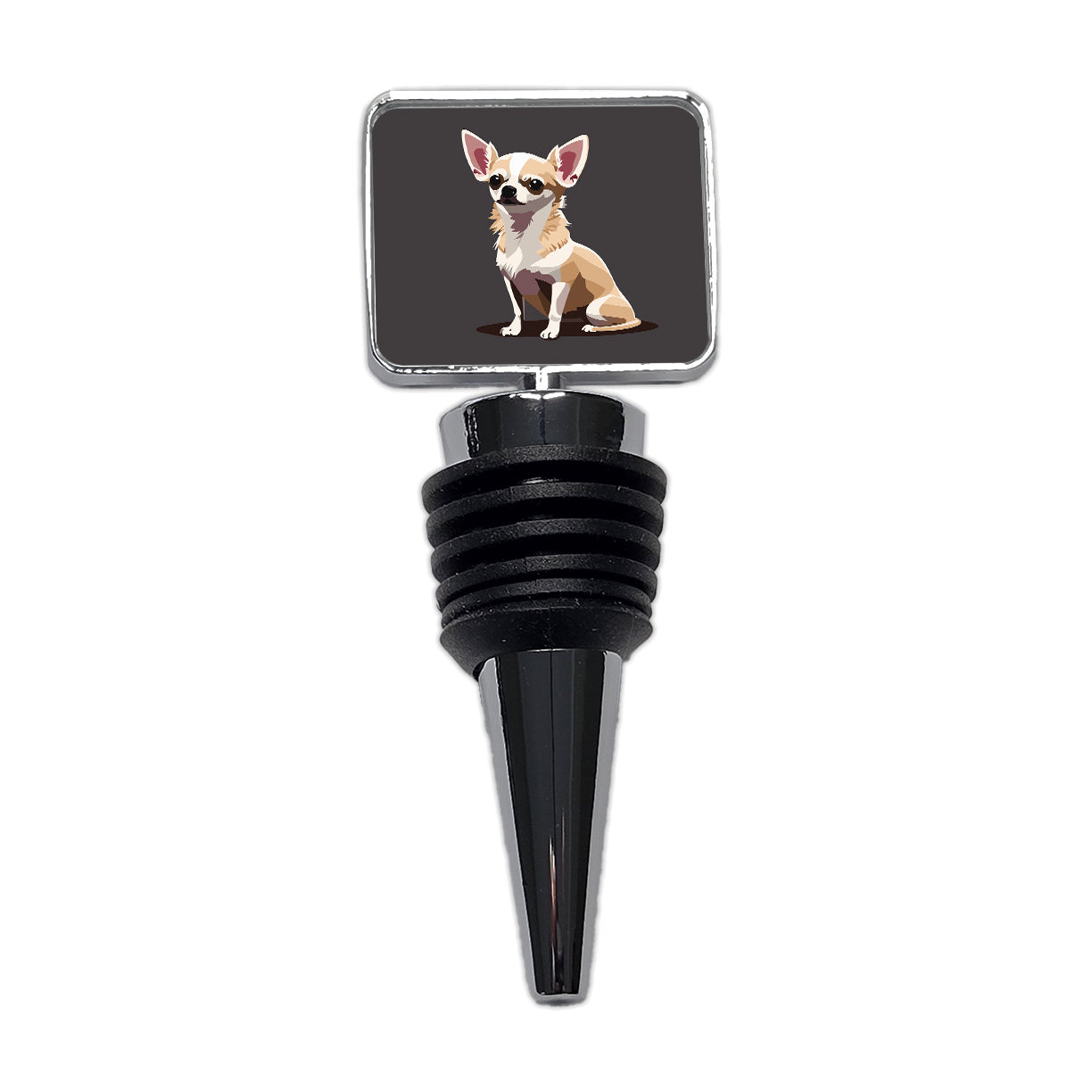 Chihuahua Dog Sitting Wine Bottle Stopper
